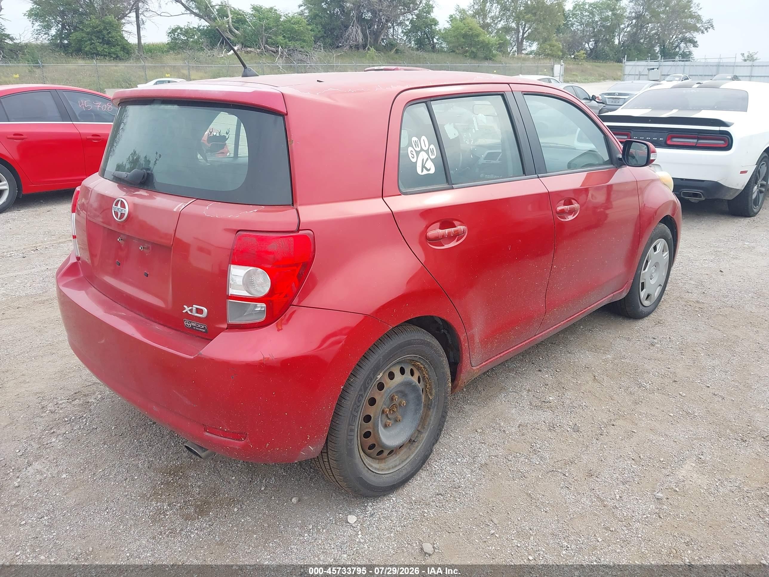2009 Scion Xd VIN JTKKU104X9J039555 IAAI salvage auction — Normal Wear, Certificate Of Title (Nebraska), sold $500 on 2026-09-03 (photo 4)