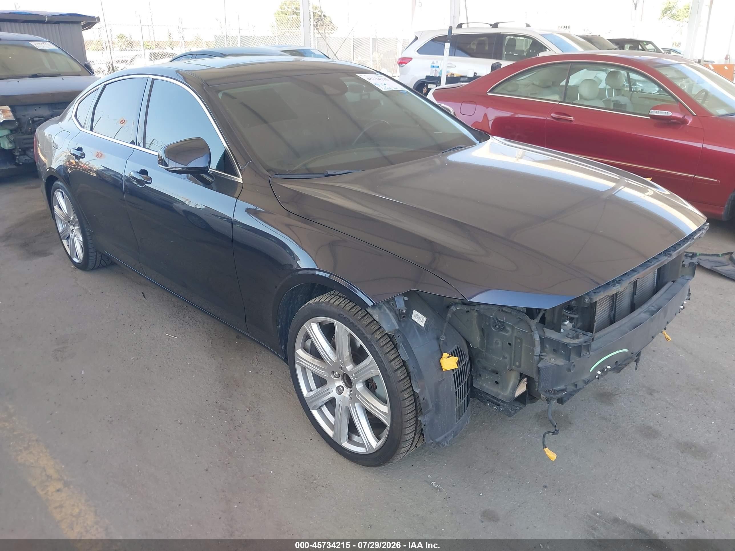2017 Volvo S90 VIN YV1A22MK0H1016009 IAAI salvage auction — Front End, Salvage (California), sold $5,100 on 2026-09-14 (photo 1)