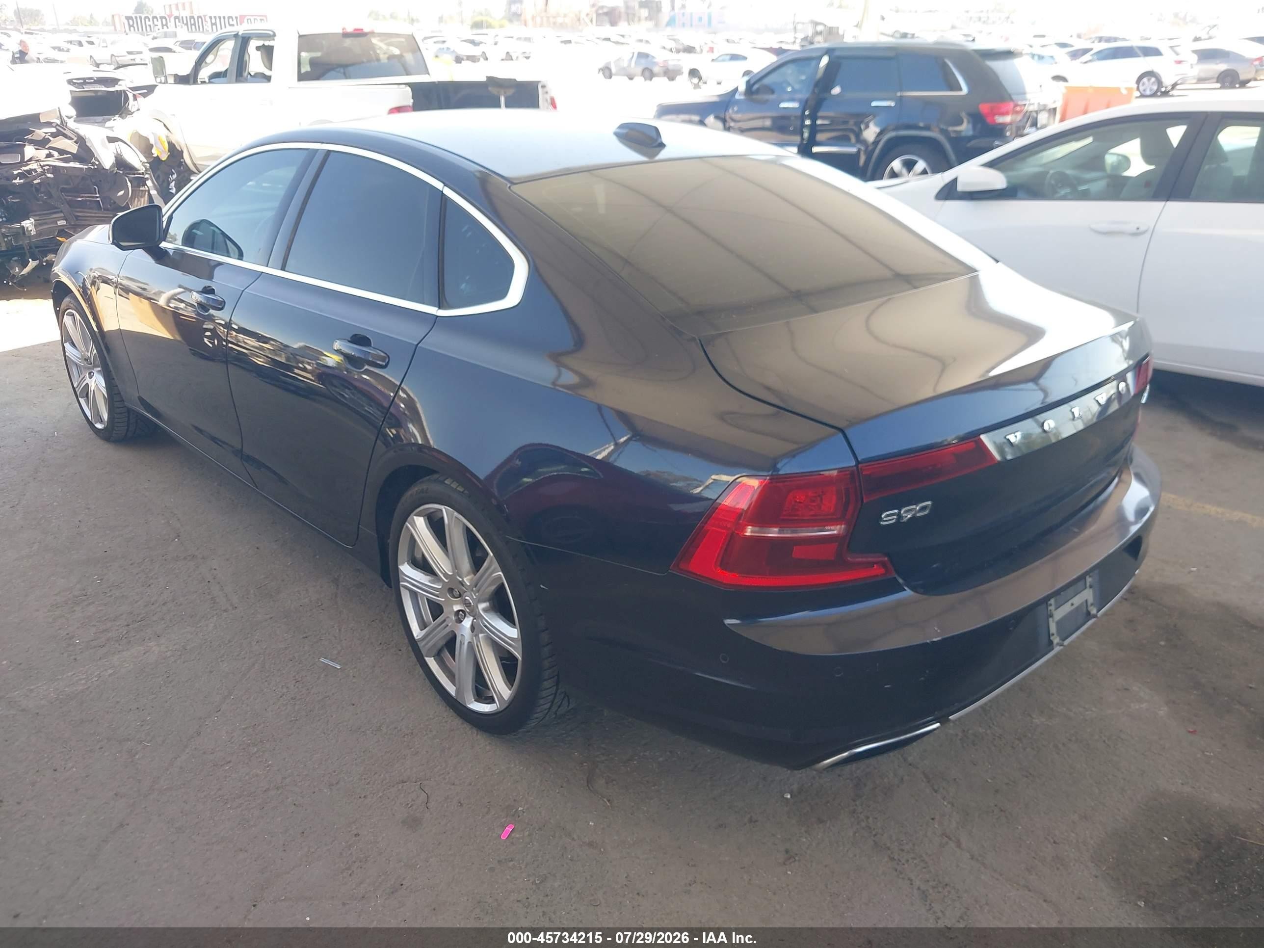 2017 Volvo S90 VIN YV1A22MK0H1016009 IAAI salvage auction — Front End, Salvage (California), sold $5,100 on 2026-09-14 (photo 3)