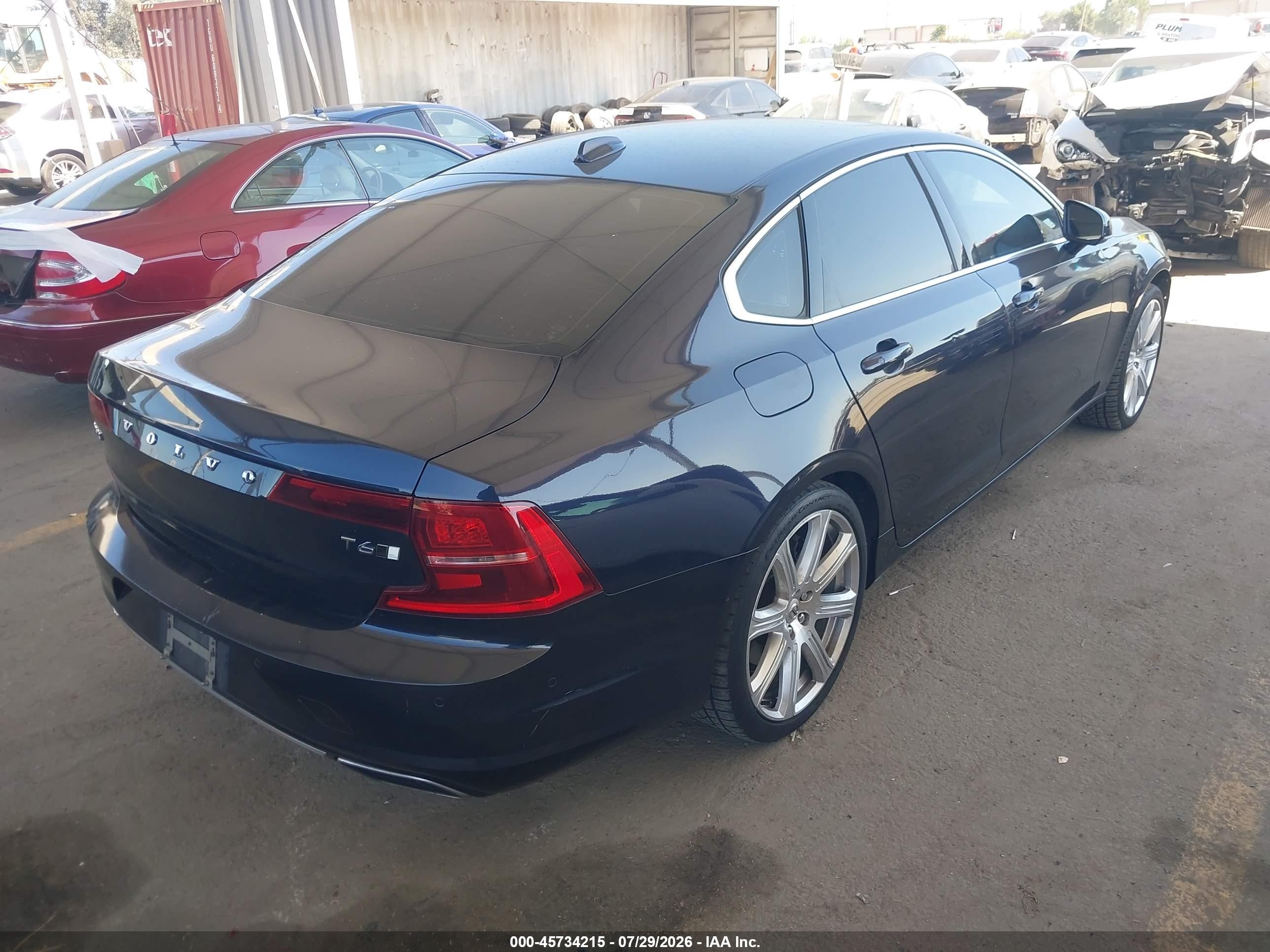 2017 Volvo S90 VIN YV1A22MK0H1016009 IAAI salvage auction — Front End, Salvage (California), sold $5,100 on 2026-09-14 (photo 4)