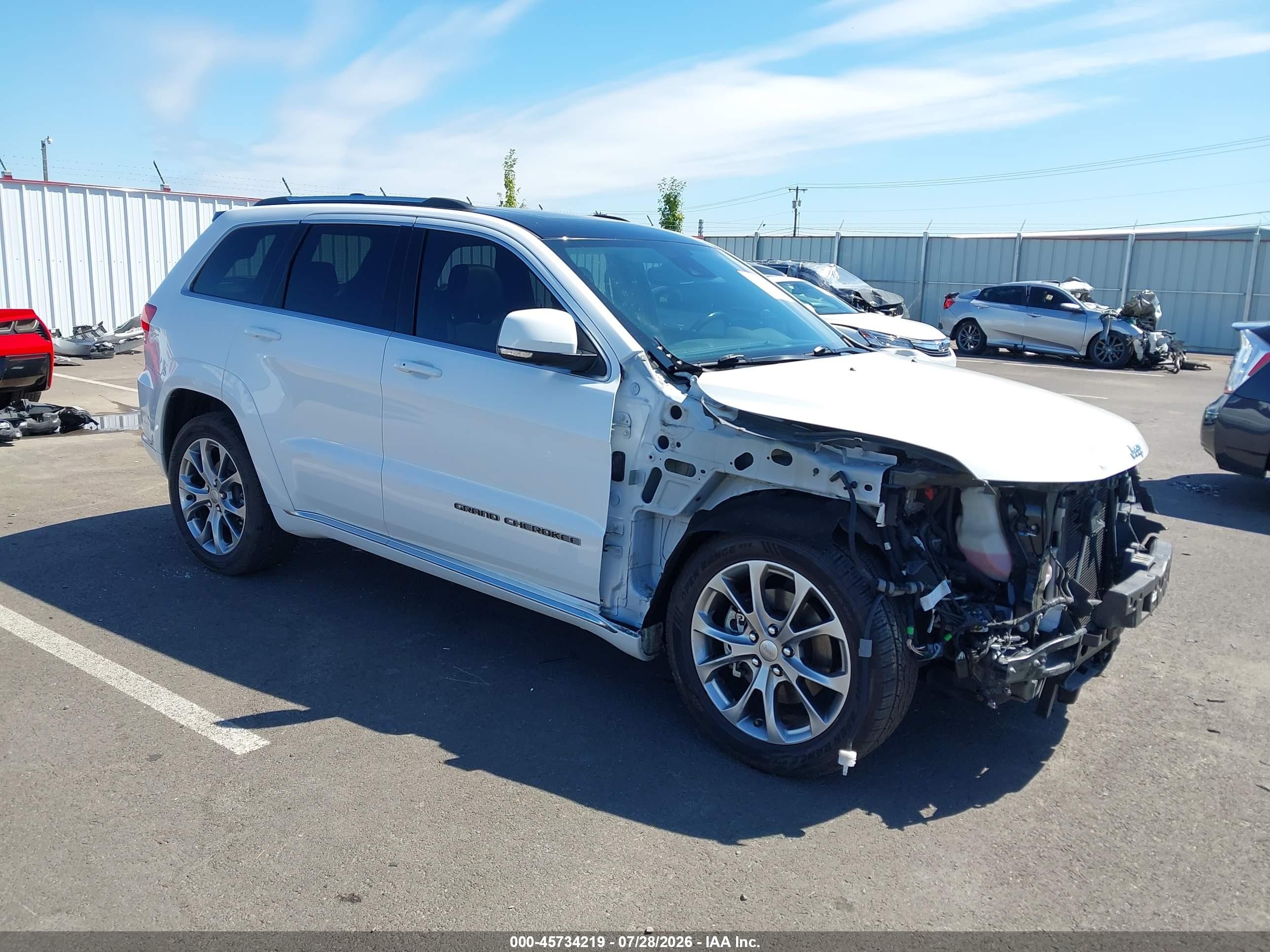 2021 Jeep Grand Cherokee VIN 1C4RJFJT4MC582365 — IAAI salvage auction photo