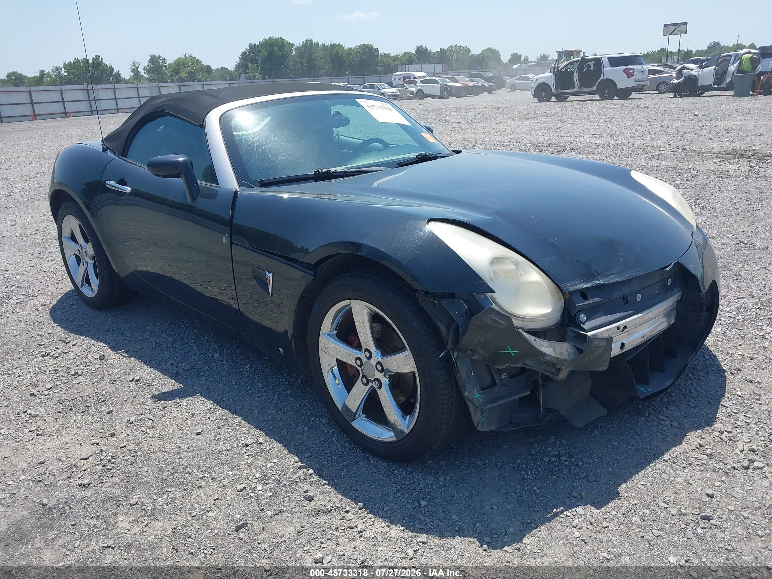 2006 Pontiac Solstice VIN 1G2MB33B06Y108031 IAAI salvage auction — Front End, Clear (Arkansas), sold $450 on 2026-09-12 (photo 1)
