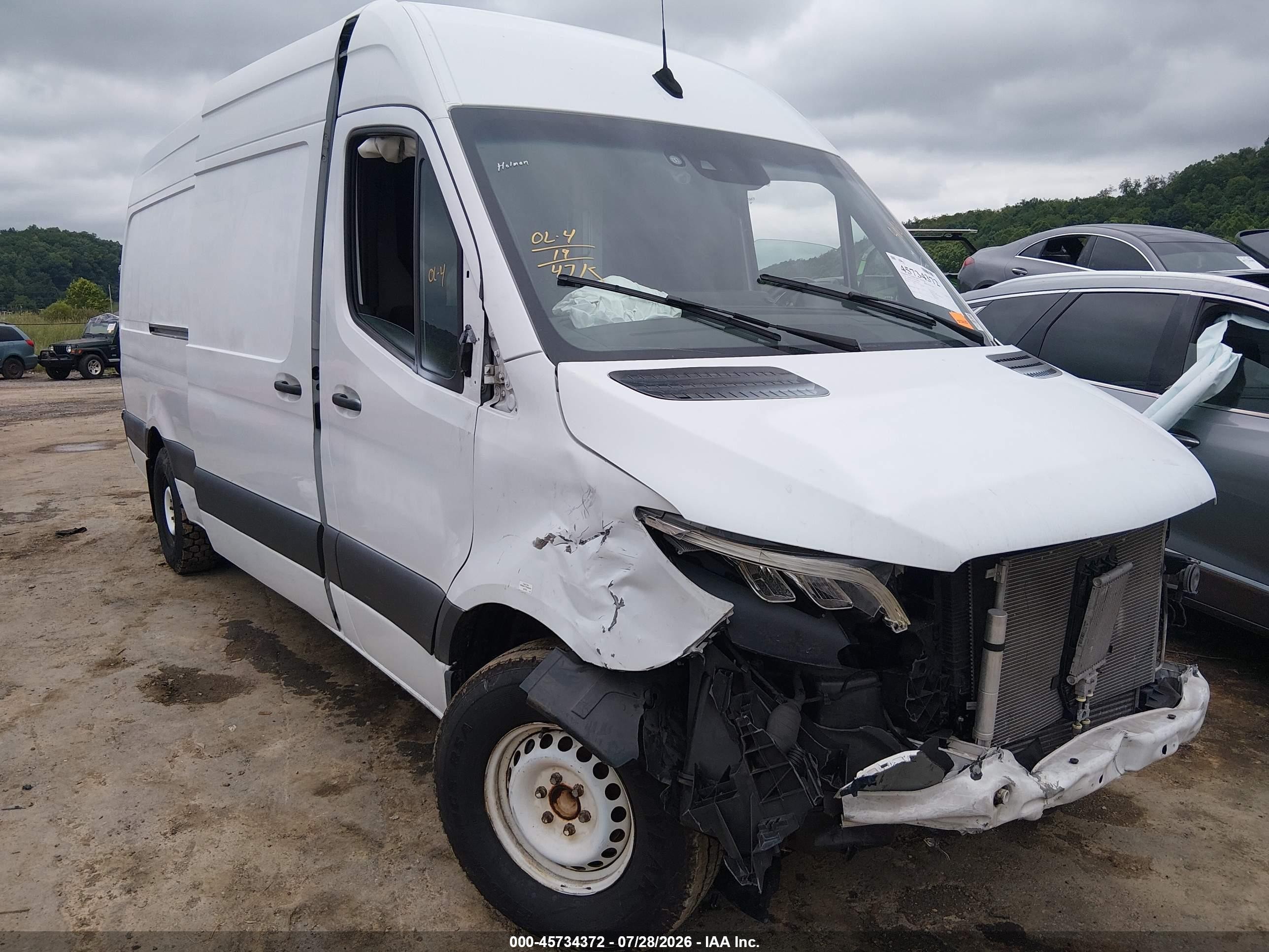 2019 Mercedes-Benz Sprinter VIN WD3PF1CD1KP054400 — IAAI salvage auction photo