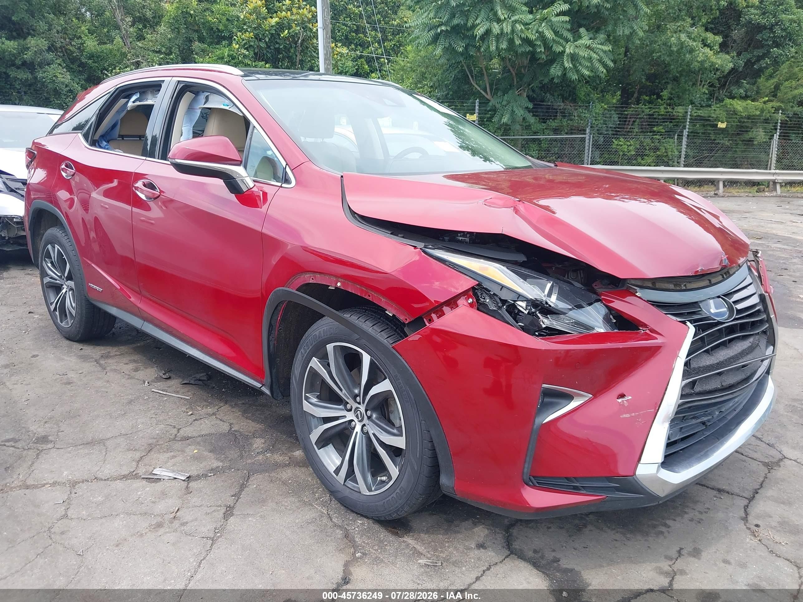 2018 Lexus RX 450h VIN 2T2BGMCA7JC028106 — IAAI salvage auction photo