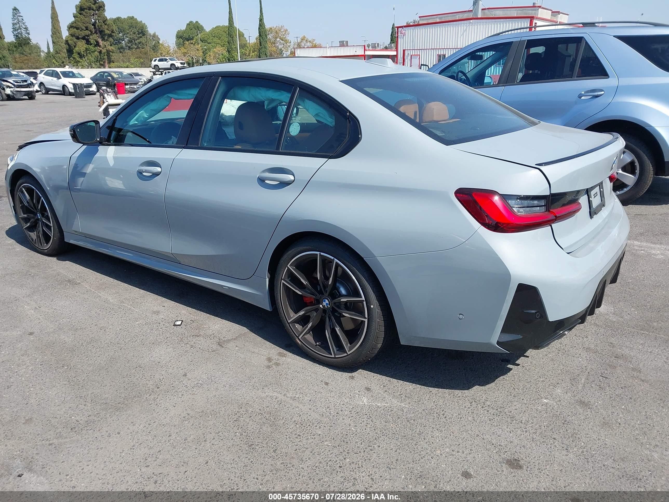 2026 BMW M340i VIN 3MW59FT06T8G53904 IAAI salvage auction — Front End, Clear (California), sold $23,600 on 2026-08-26 (photo 3)