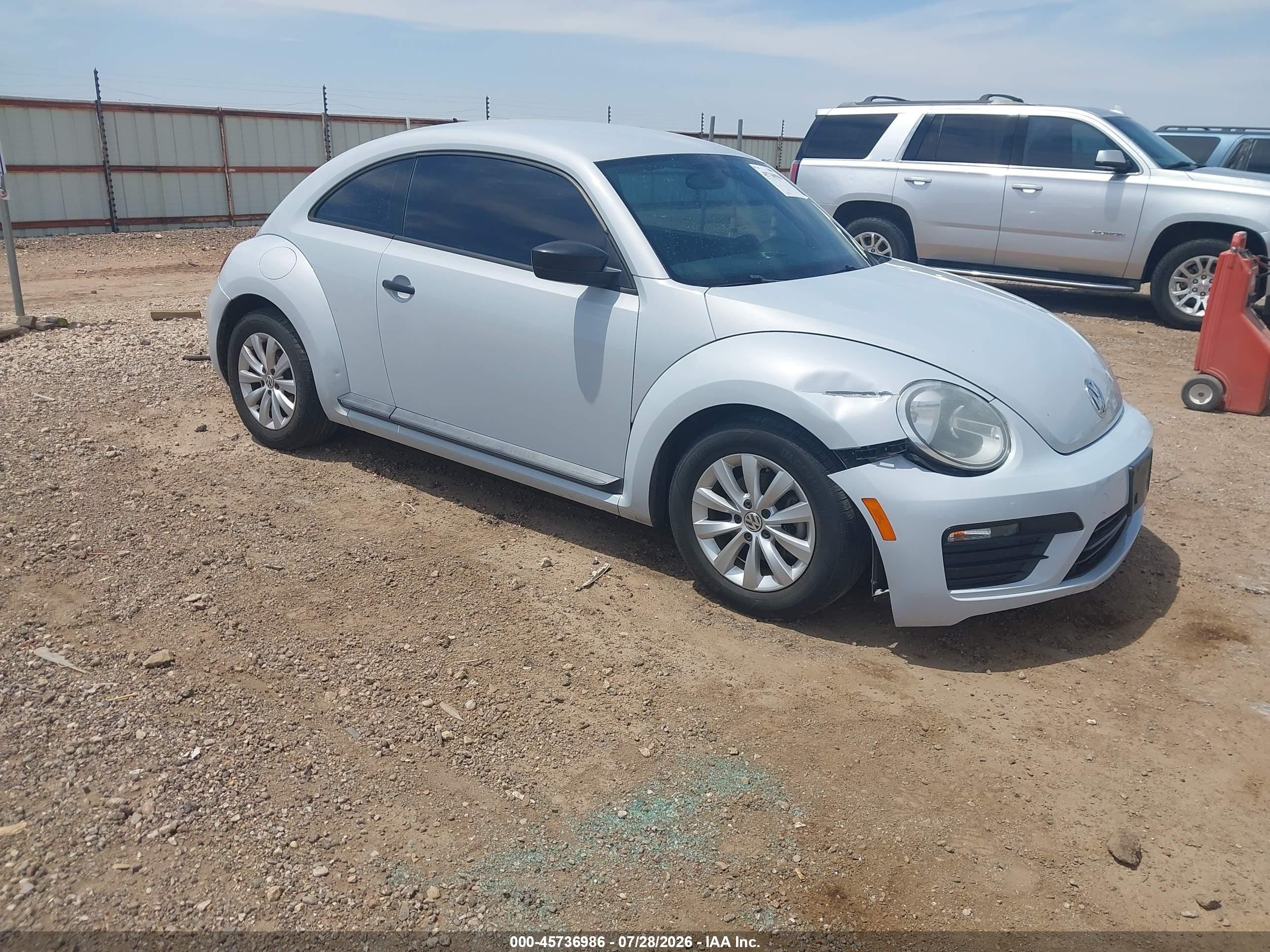 2017 Volkswagen Beetle VIN 3VWF17AT1HM630687 IAAI salvage auction — Hail, Original (Texas), sold $2,550 on 2026-10-05 (photo 1)