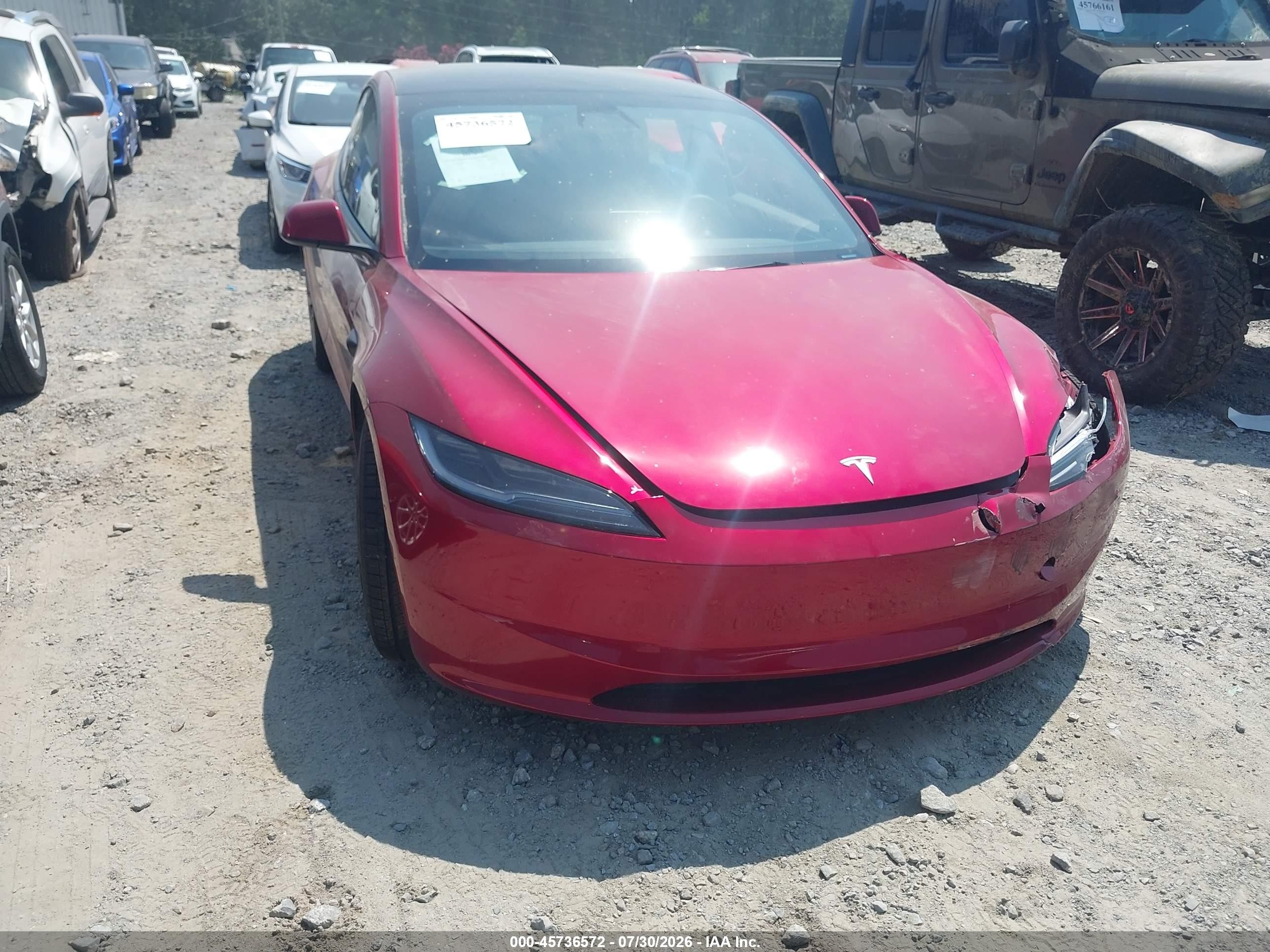 2025 Tesla Model 3 VIN 5YJ3E1EA6SF918510 — IAAI salvage auction photo