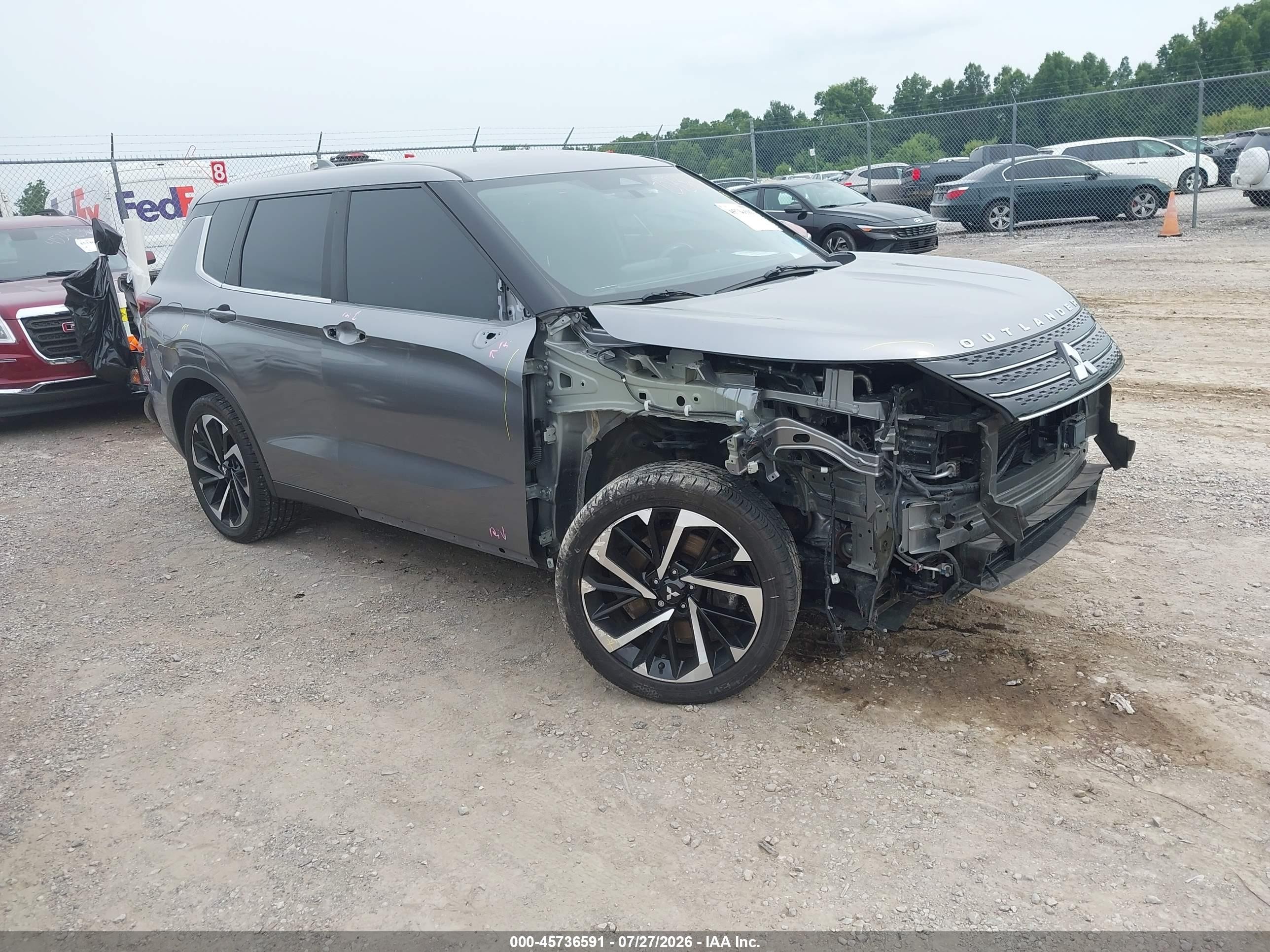 2022 Mitsubishi Outlander VIN JA4J4UA89NZ079993 IAAI salvage auction — Front End, Salvage (Kentucky), sold $4,750 on 2026-09-11 (photo 1)
