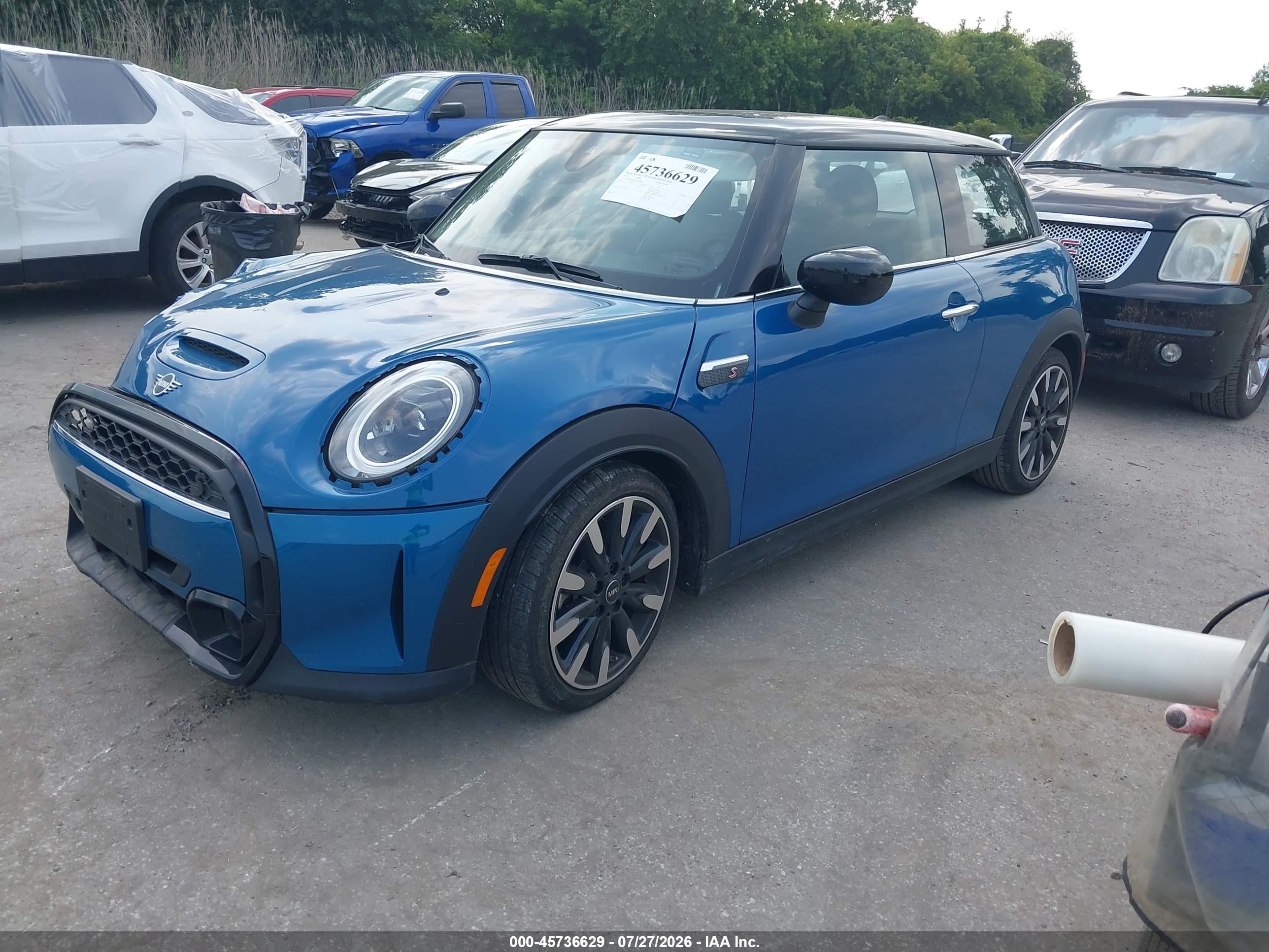 2022 Mini Hard top VIN WMW53DH04N2R09845 IAAI salvage auction — Front End, Salvage - Greater Than 75% (Maryland), sold $2,900 on 2026-09-04 (photo 2)