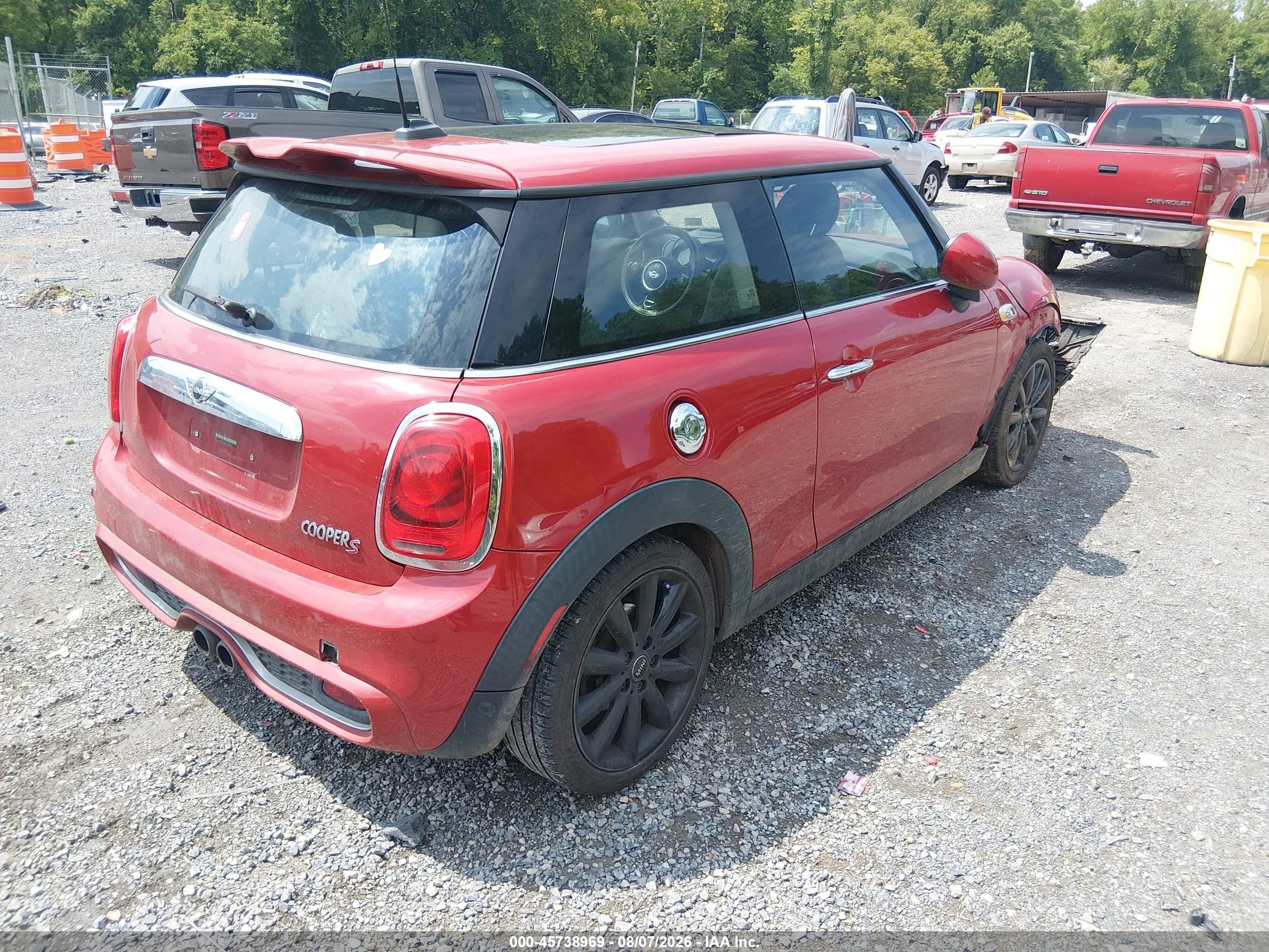 2015 Mini VIN WMWXP7C57F2A41605 IAAI salvage auction — Front End, Wait Title, sold $825 on 2026-09-21 (photo 4)
