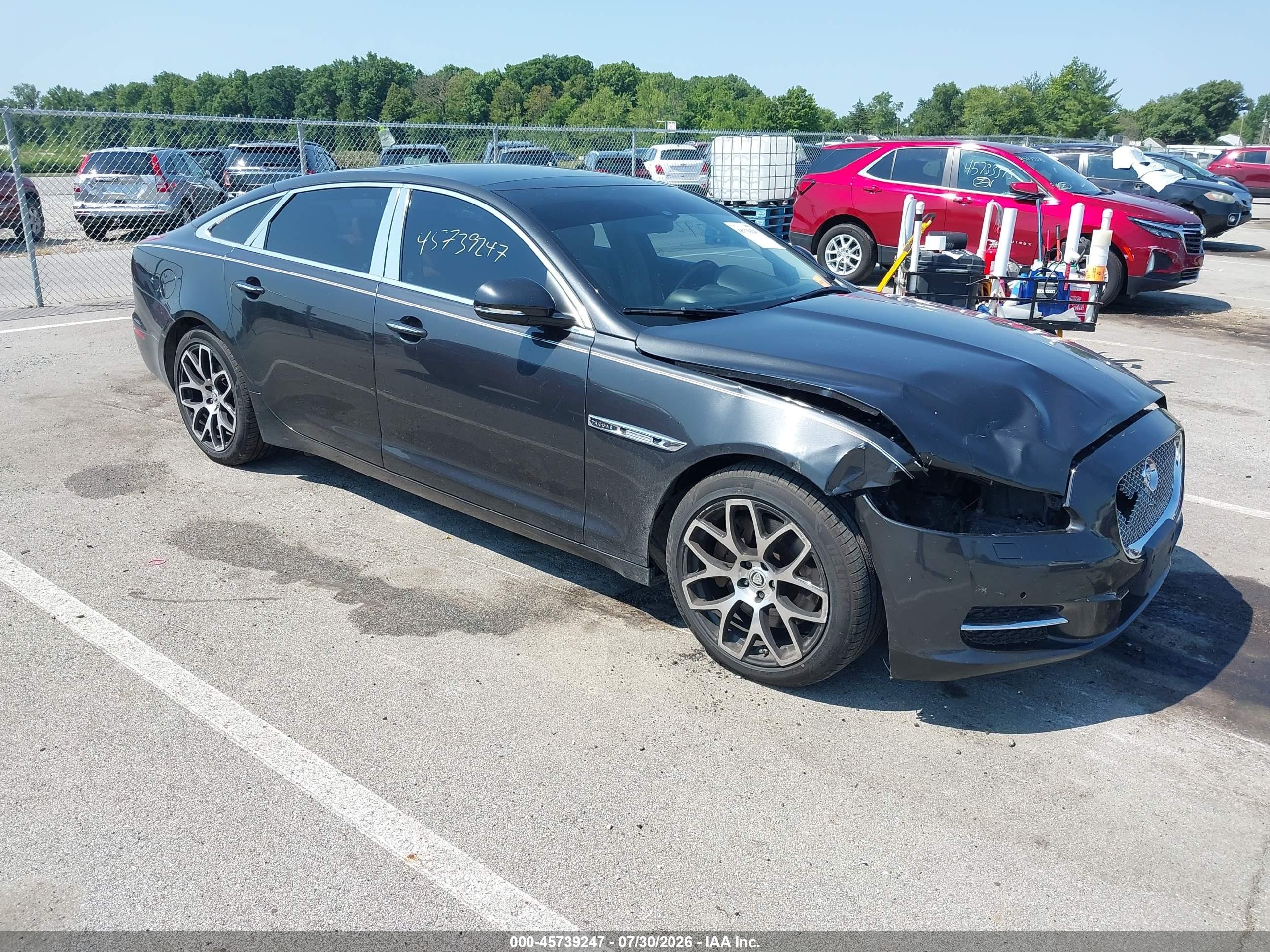 2012 Jaguar Xj series VIN SAJWA2GB0CLV39345 IAAI salvage auction — Front End, Clear (Indiana), sold $1,650 on 2026-09-13 (photo 1)