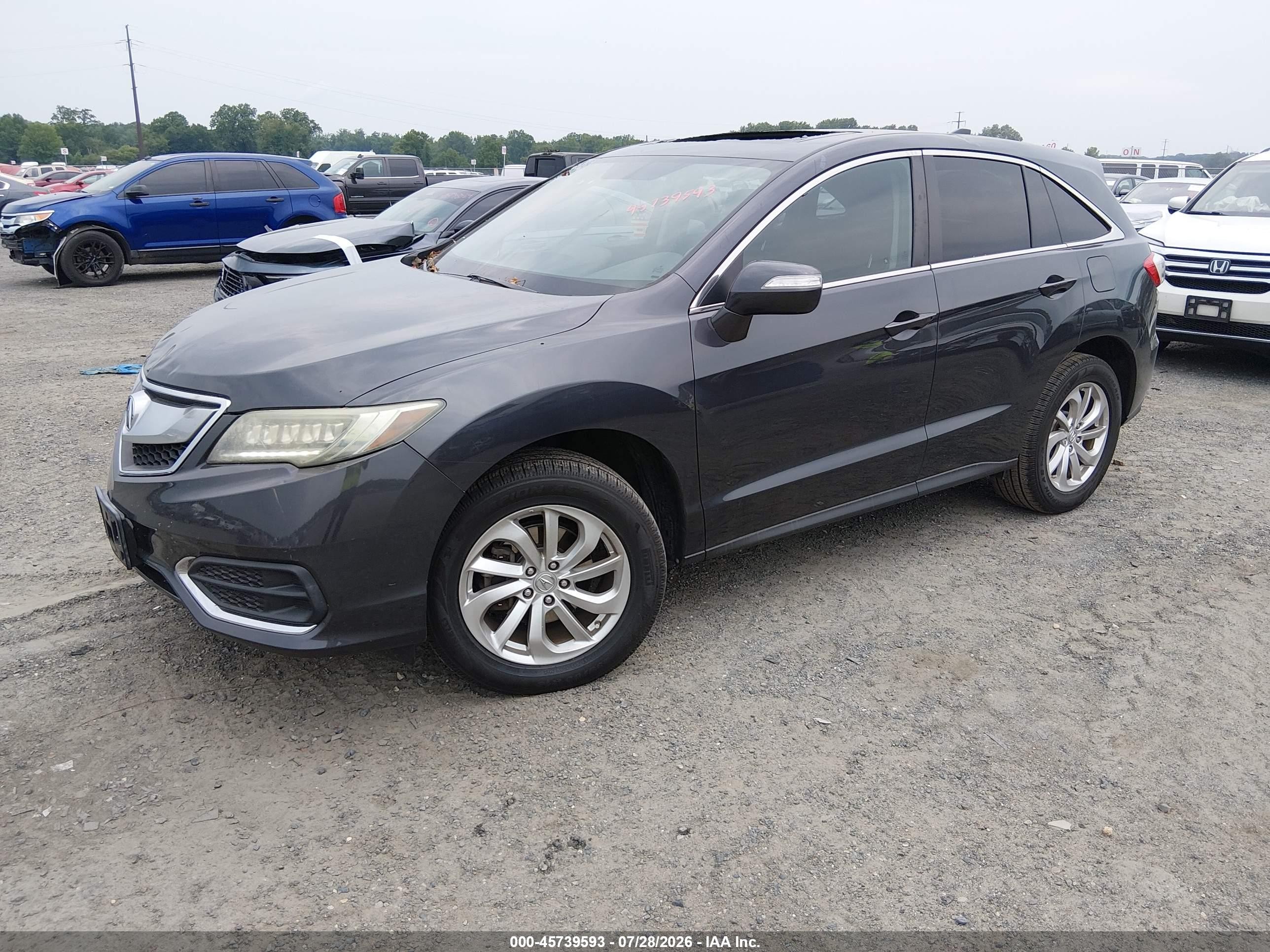 2016 Acura Rdx VIN 5J8TB4H59GL025391 IAAI salvage auction — Top/Roof, Salvage - Greater Than 75% (Maryland), sold $4,000 on 2026-09-20 (photo 2)