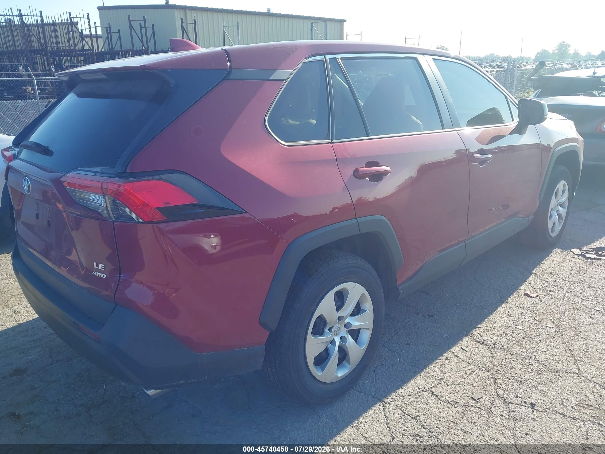 2023 Toyota Rav 4 VIN 2T3F1RFV5PW347036 IAAI salvage auction — Side, Clear (Michigan), sold $9,600 on 2026-09-24 (photo 4)