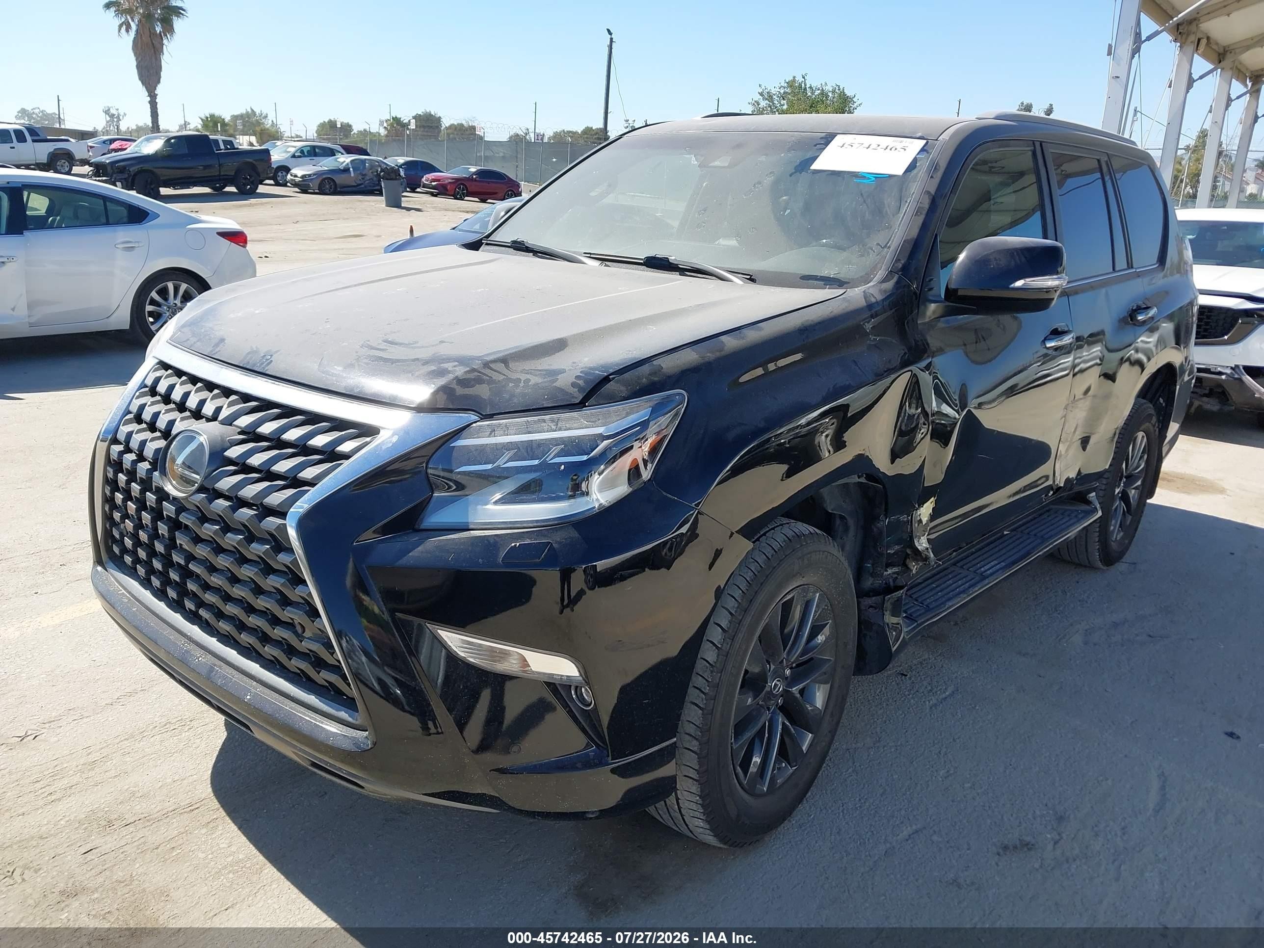 2020 Lexus Gx VIN JTJAM7BX2L5265227 IAAI salvage auction — Side, Salvage (California), sold $18,600 on 2026-09-07 (photo 2)