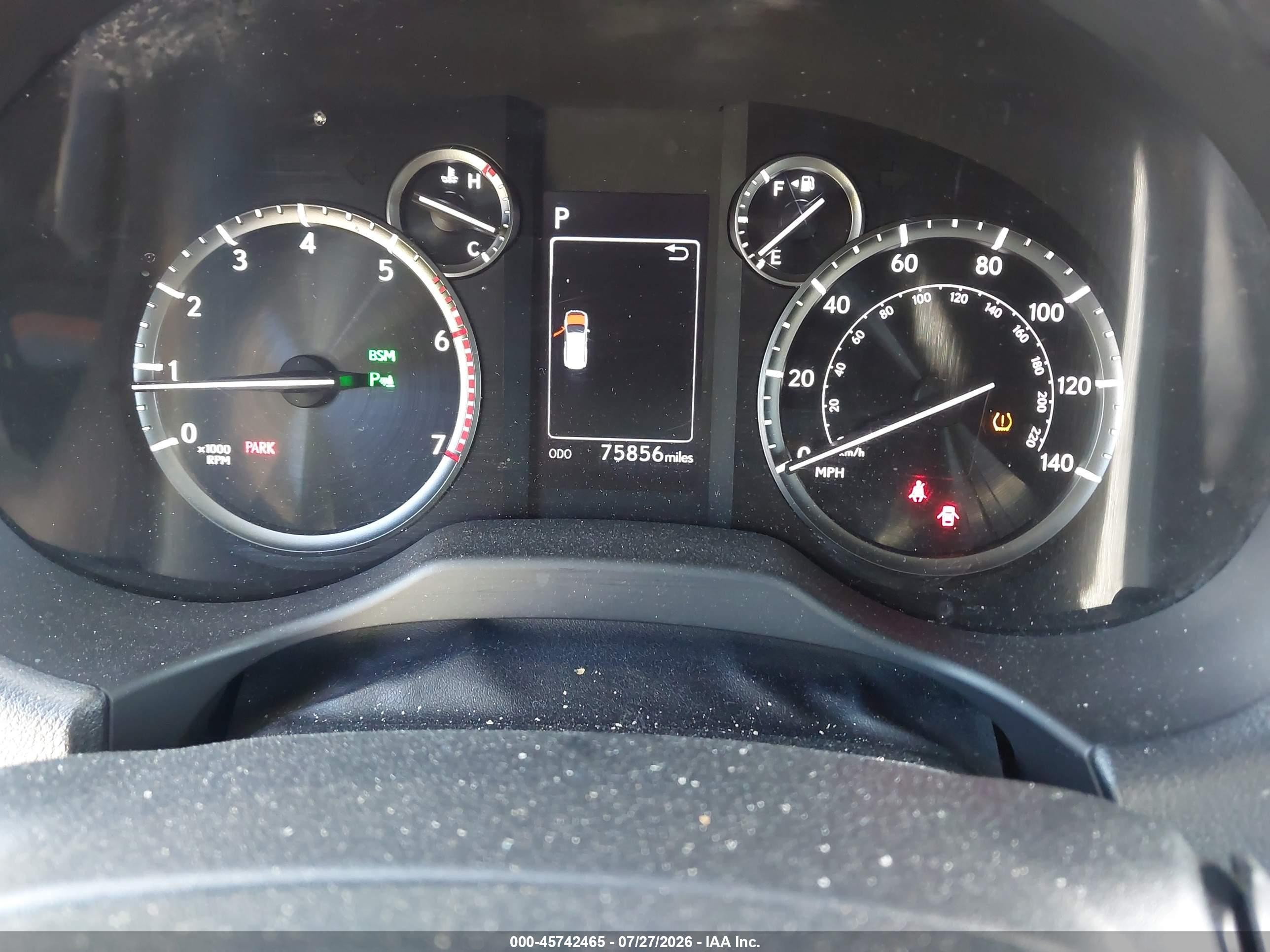 2020 Lexus Gx VIN JTJAM7BX2L5265227 IAAI salvage auction — Side, Salvage (California), sold $18,600 on 2026-09-07 (photo 7)