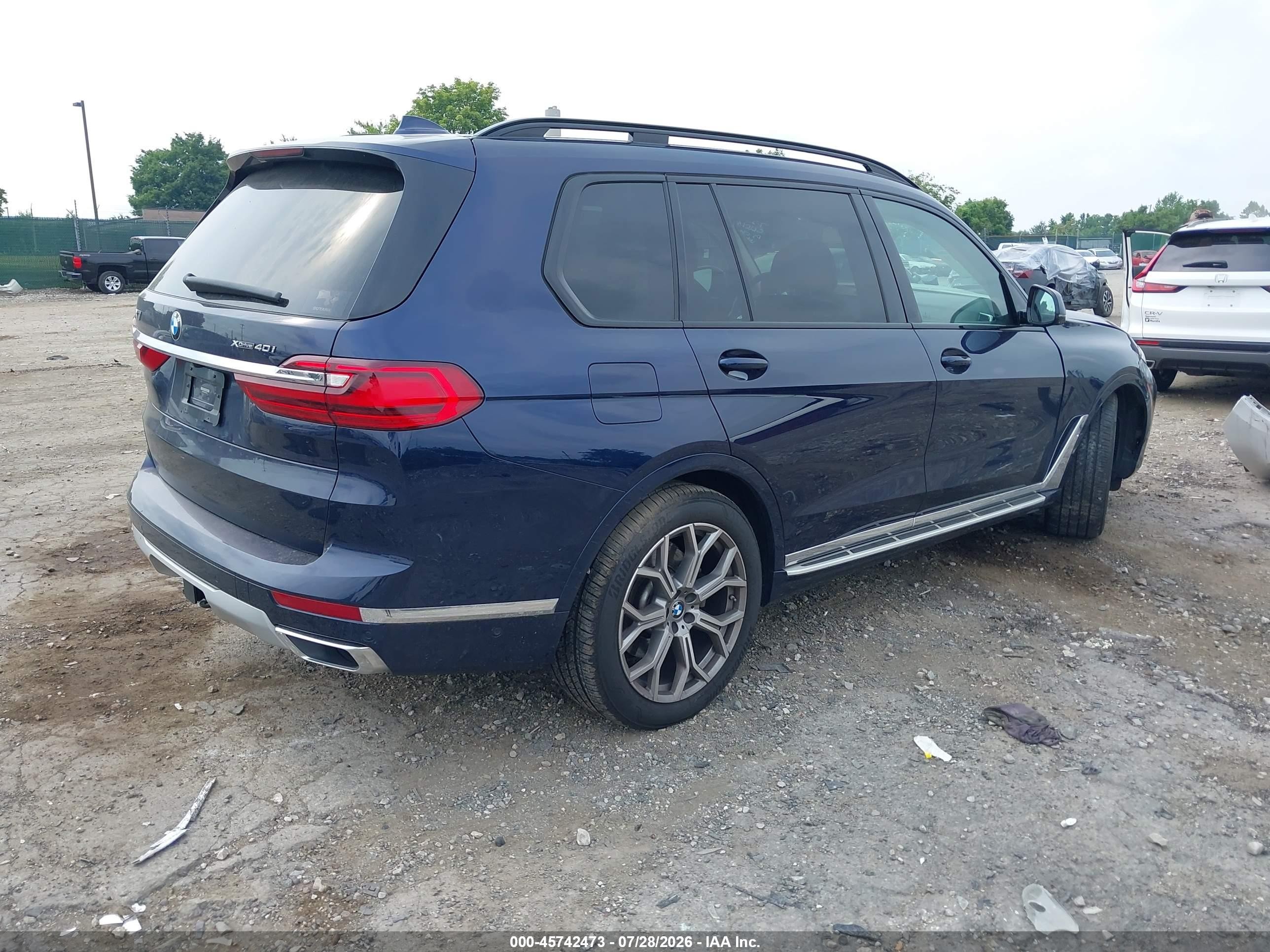 2021 BMW X7 VIN 5UXCW2C08M9G12615 IAAI salvage auction — Front End, Salvage (Pennsylvania), sold $19,500 on 2026-10-04 (photo 4)