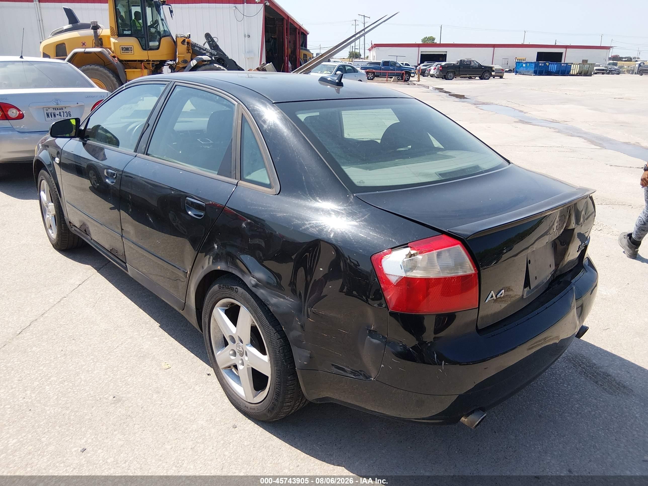2005 Audi A4 VIN WAULC68E25A086997 IAAI salvage auction — Repossession, Original (Texas), sold $275 on 2026-10-06 (photo 3)