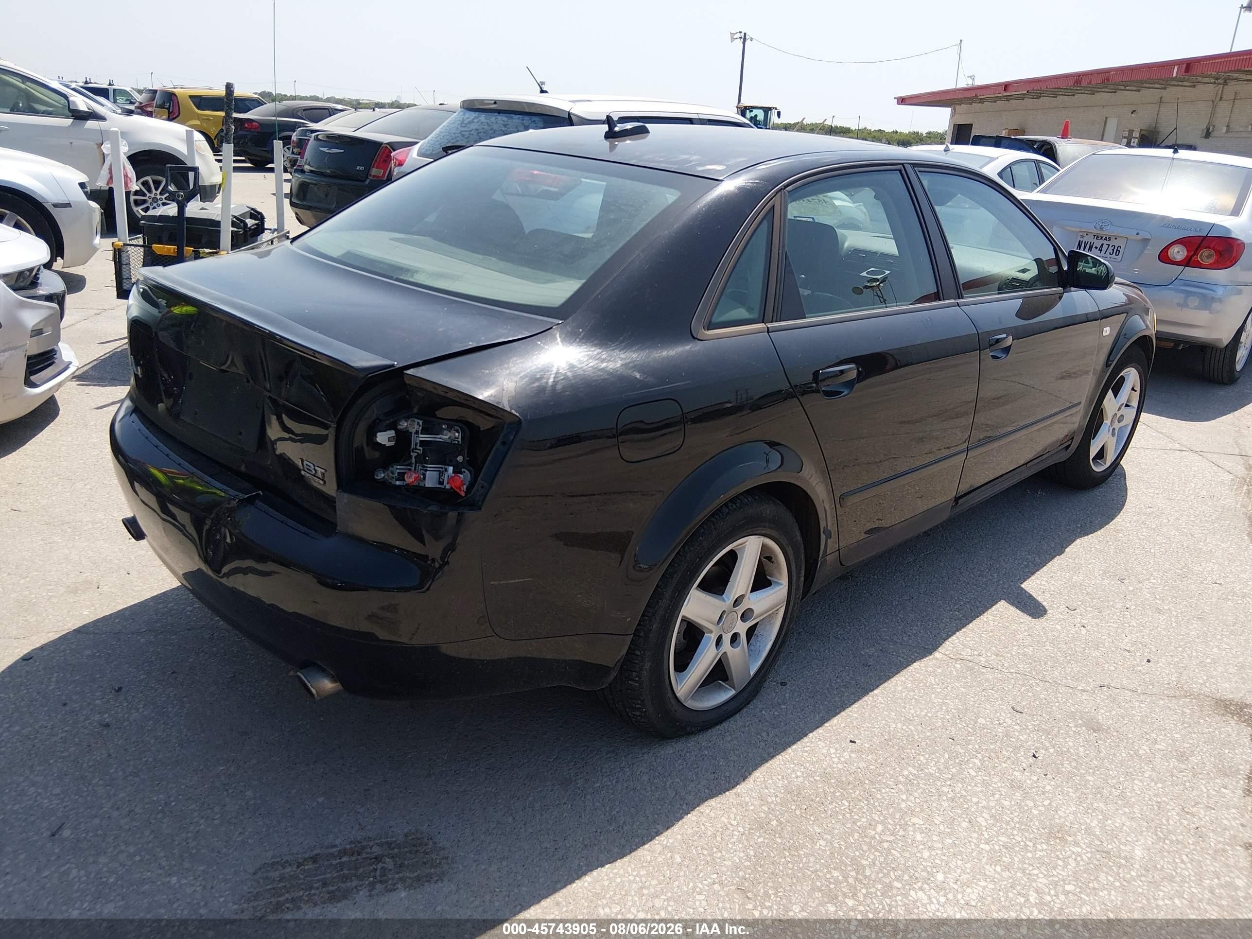 2005 Audi A4 VIN WAULC68E25A086997 IAAI salvage auction — Repossession, Original (Texas), sold $275 on 2026-10-06 (photo 4)