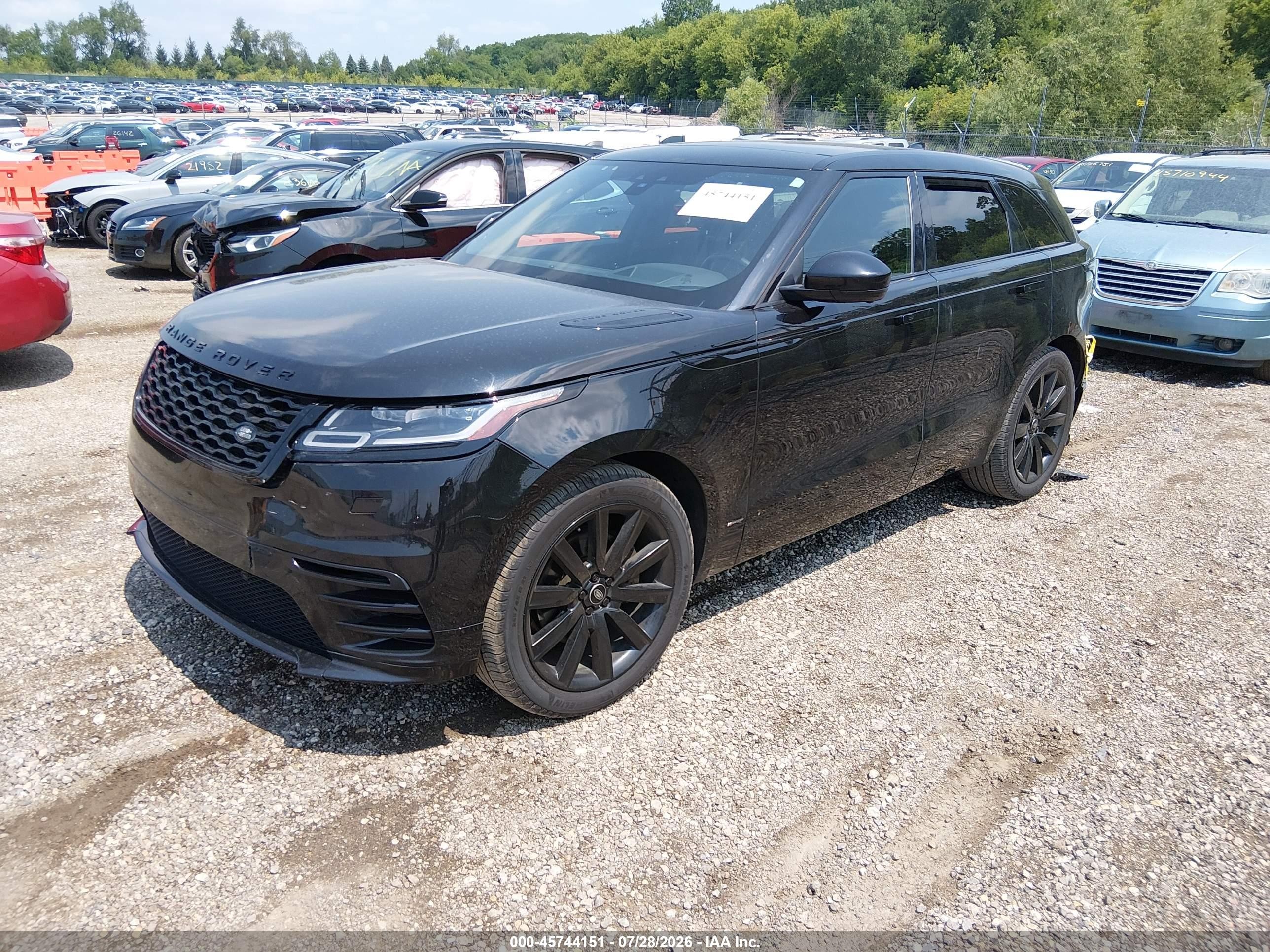 2020 Land Rover Range Rover Velar VIN SALYK2FV2LA283777 IAAI salvage auction — Rear End, Salvage (Illinois), sold $8,500 on 2026-09-13 (photo 2)