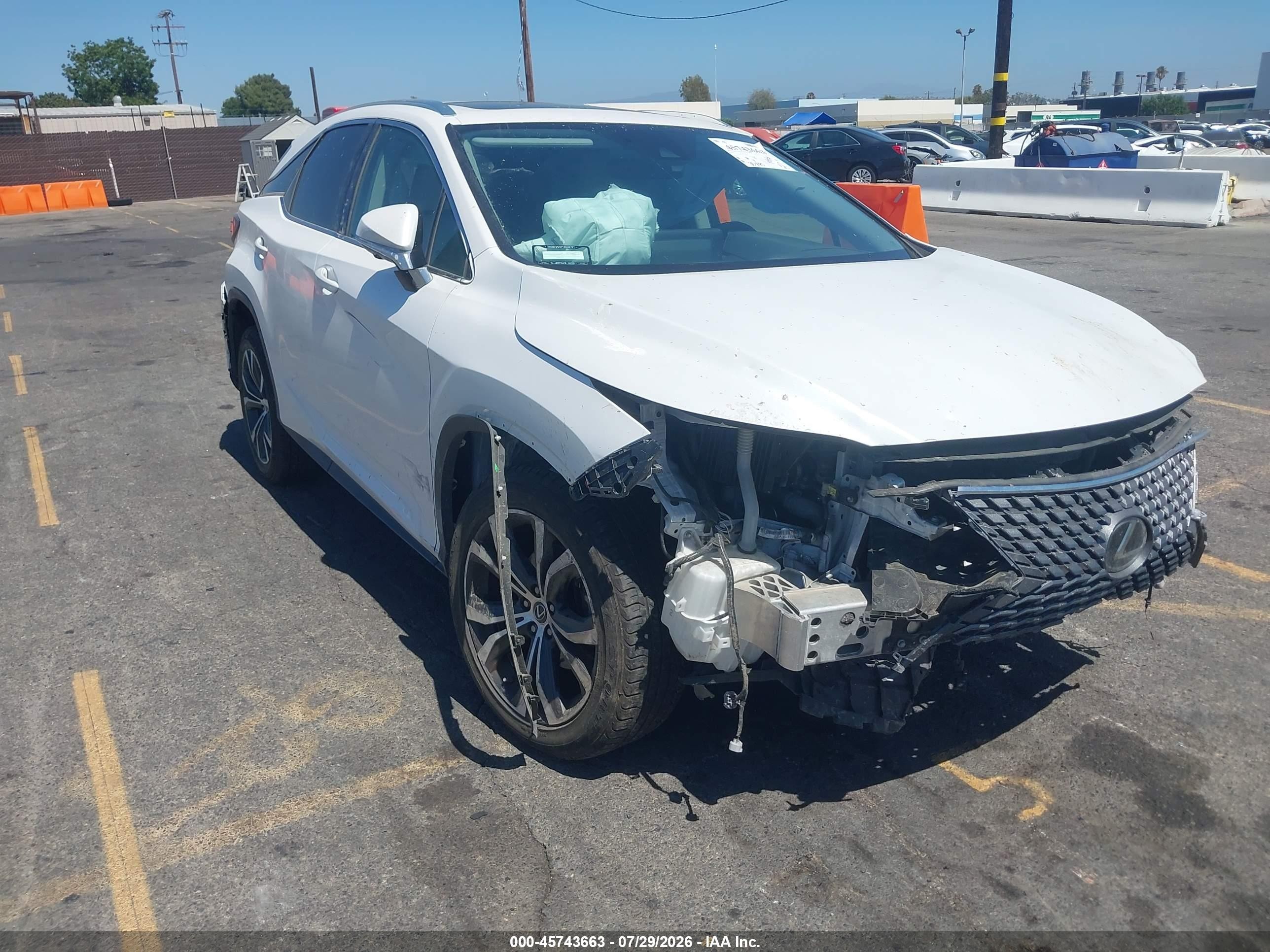 2020 Lexus RX 350 VIN 2T2HZMAAXLC179306 — IAAI salvage auction photo