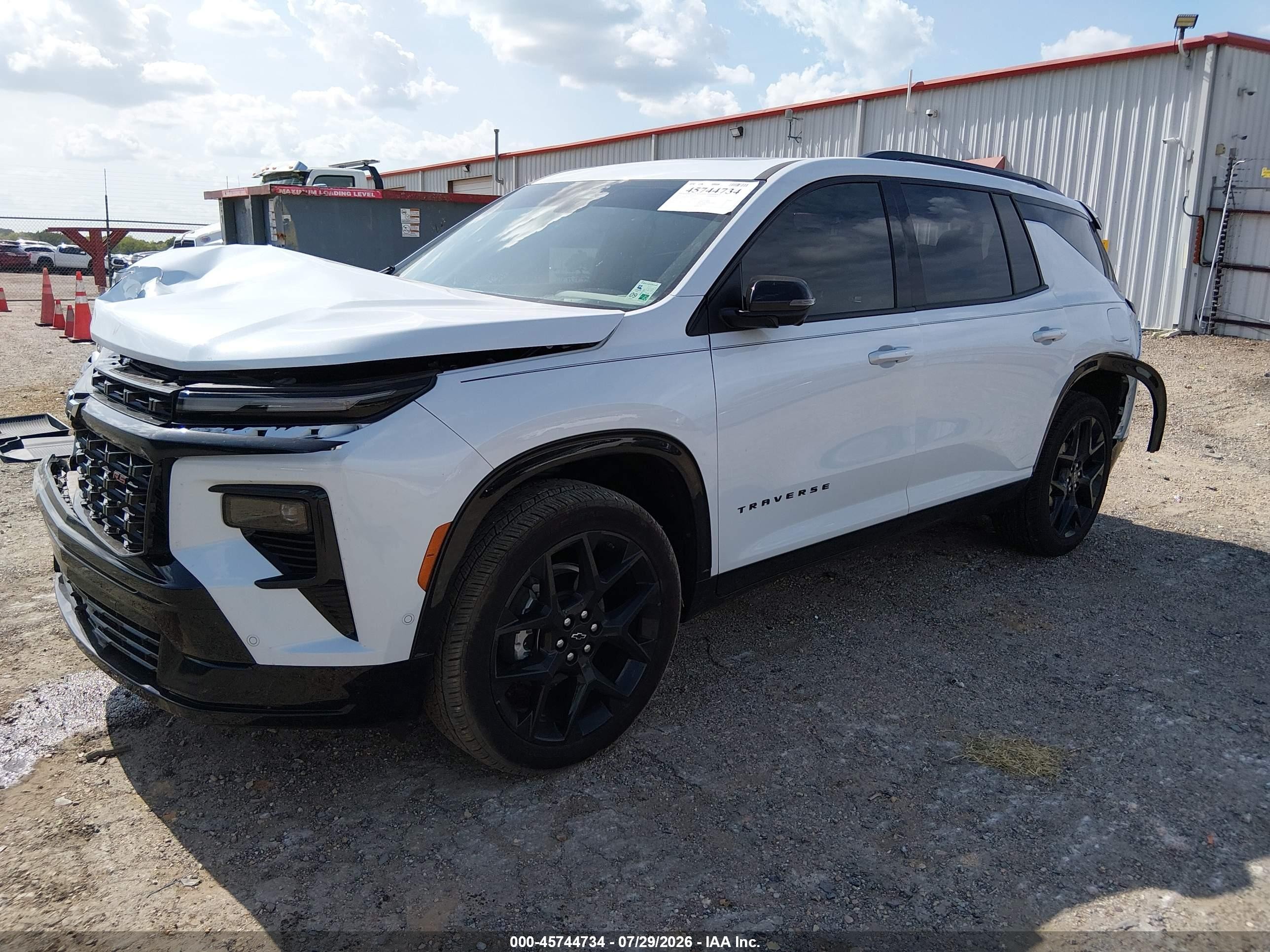 2026 Chevrolet Traverse VIN 1GNERLKS0TJ132953 IAAI salvage auction — Front & Rear, Salvage (Louisiana), sold $12,000 on 2026-09-08 (photo 2)