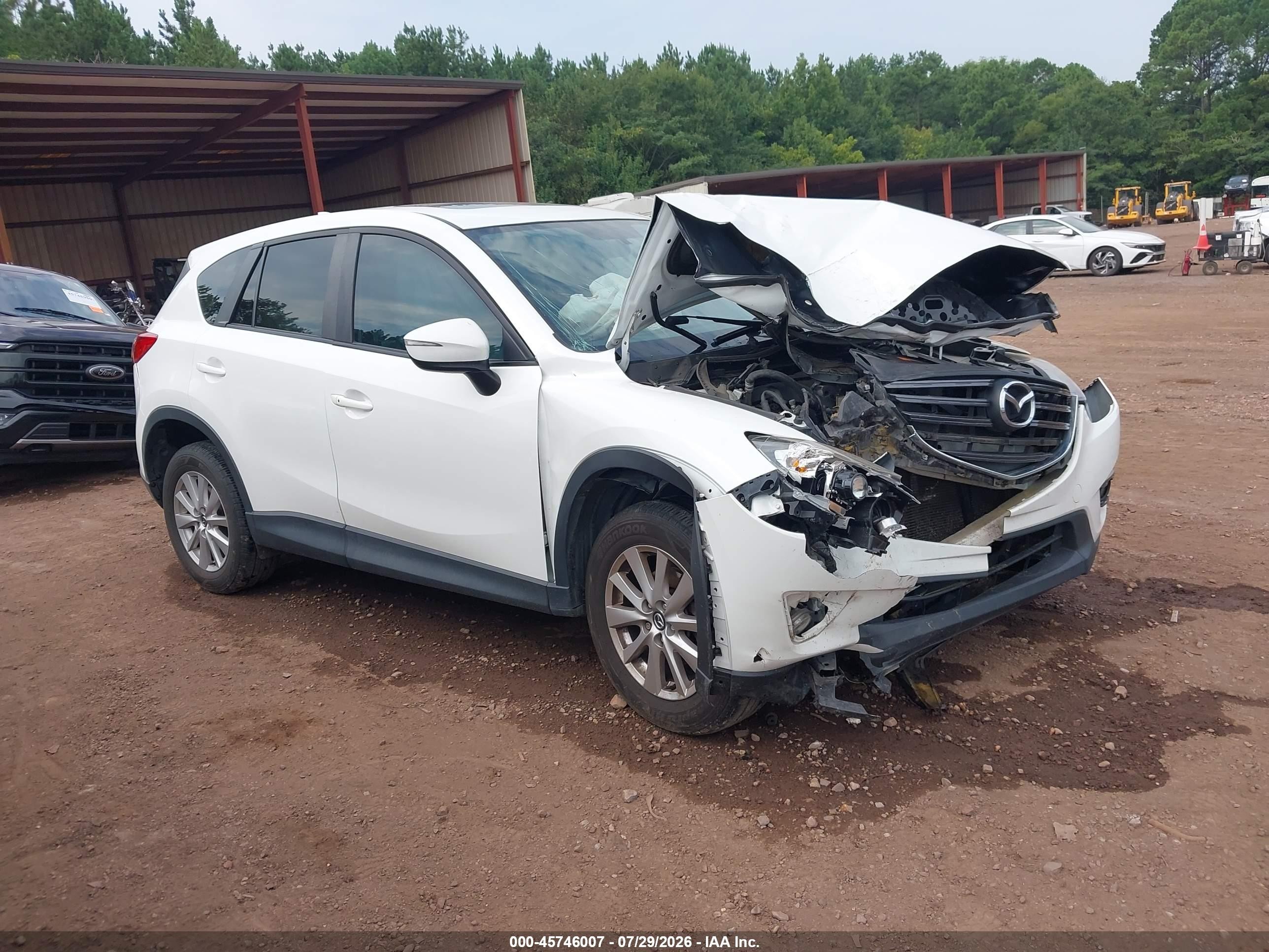 2016 Mazda Cx-5 VIN JM3KE4CY9G0878580 IAAI salvage auction — Front End, Salvage (Alabama), sold $200 on 2026-09-09 (photo 1)
