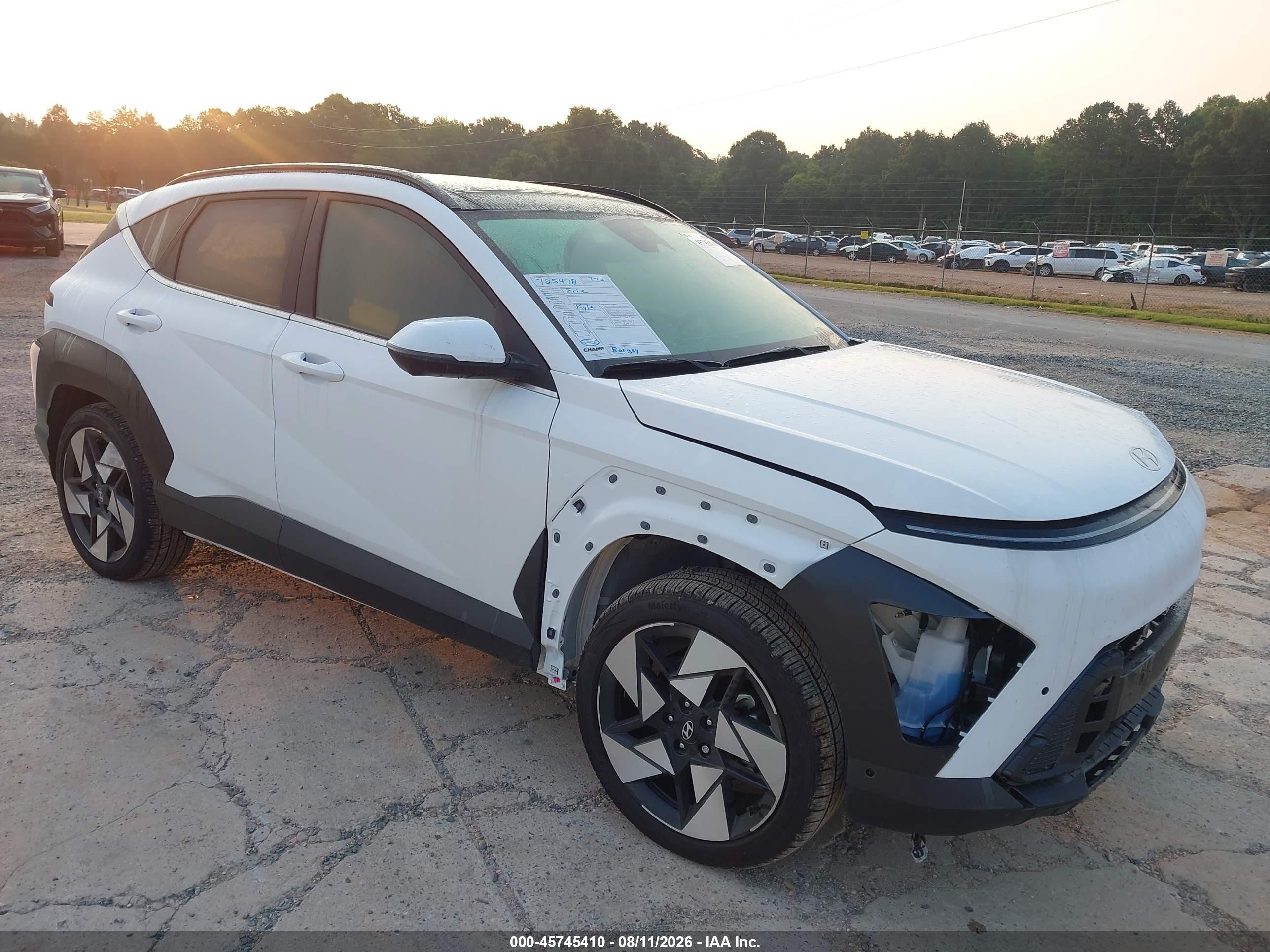 2026 Hyundai Kona VIN KM8HE3A37TU351222 — IAAI salvage auction photo