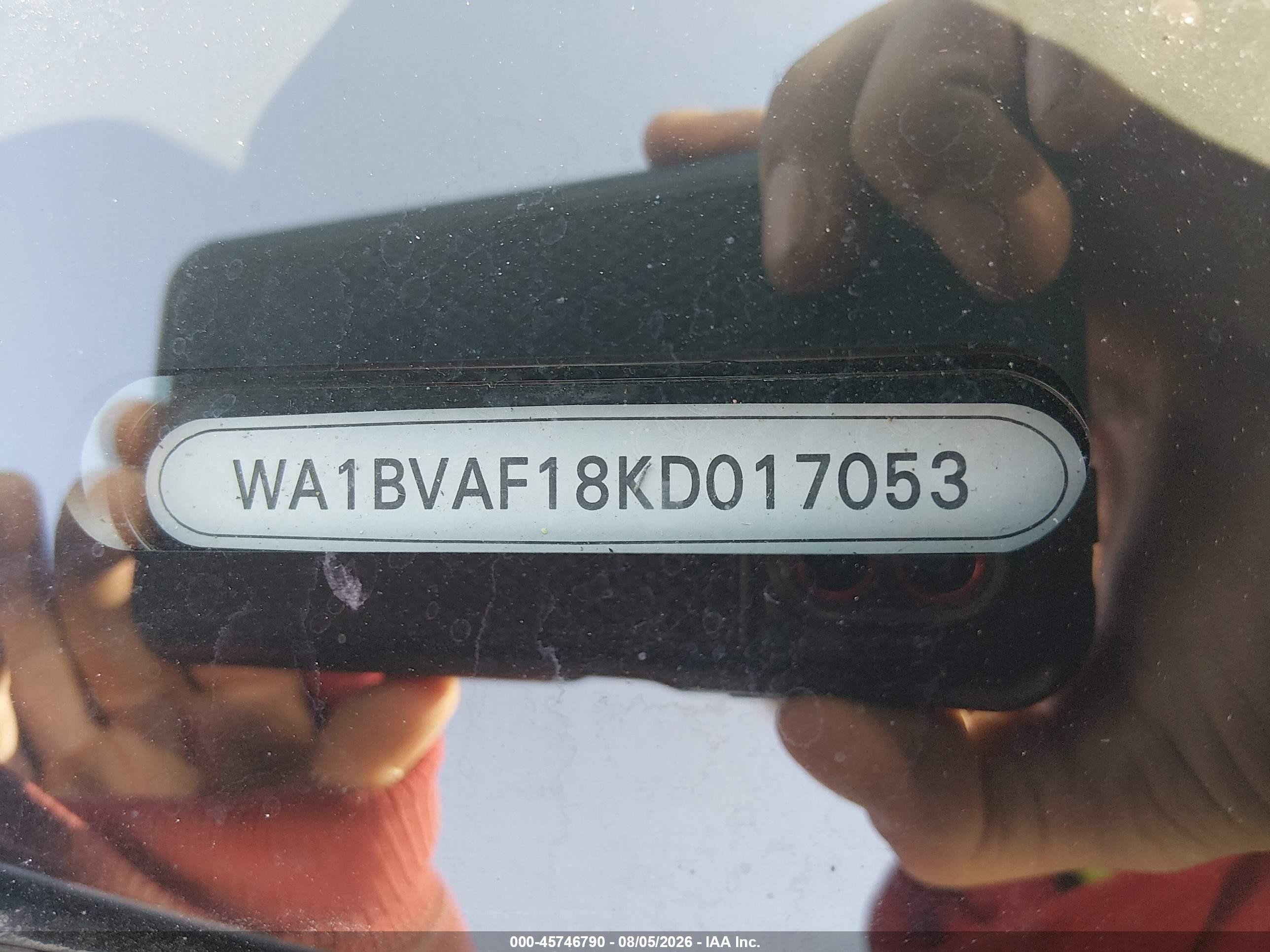 2019 Audi Q8 VIN WA1BVAF18KD017053 IAAI salvage auction — Front End, Salvage (Montana), sold $11,200 on 2026-09-02 (photo 9)