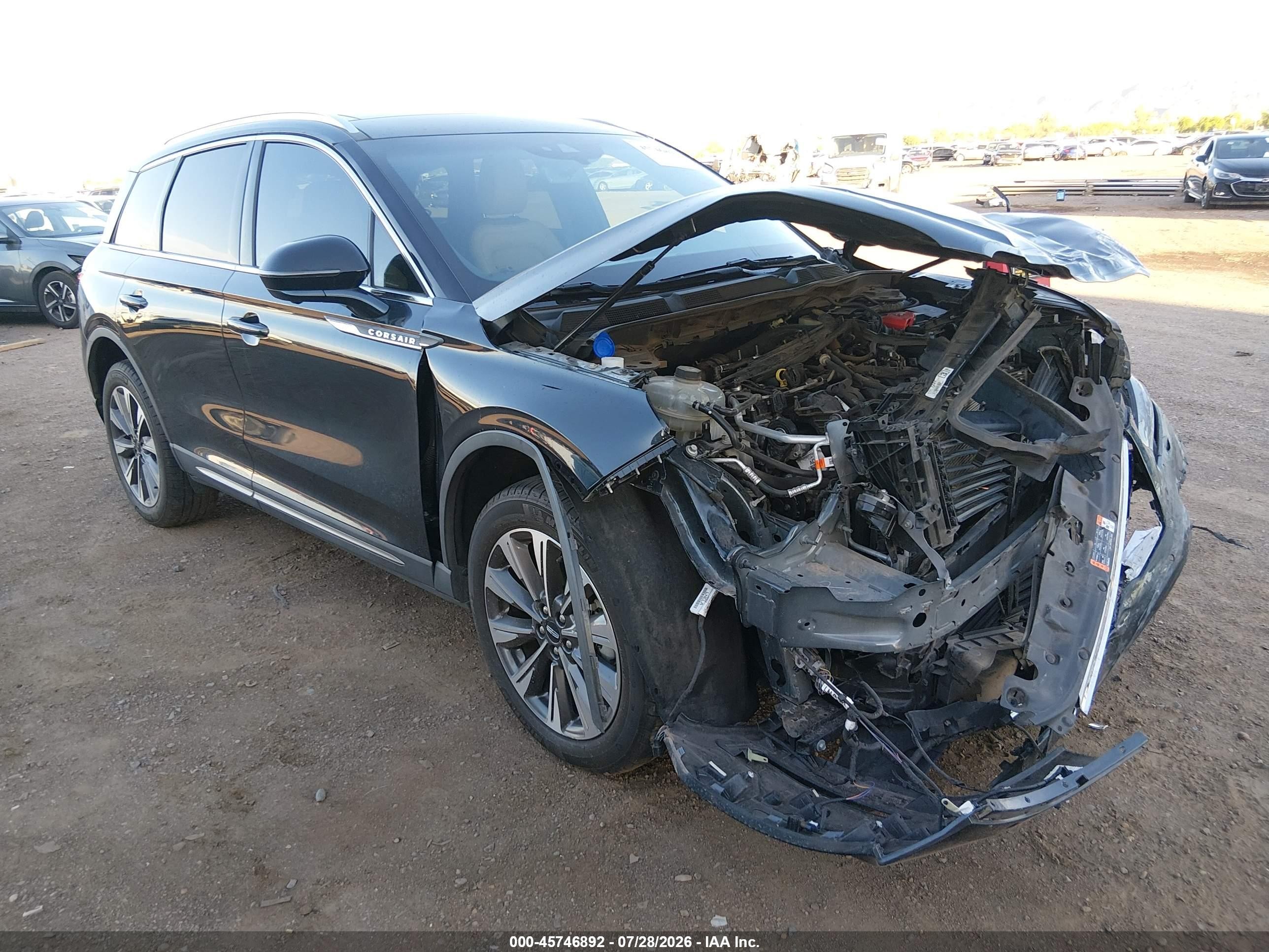 2022 Lincoln Corsair VIN 5LMCJ2D97NUL05955 IAAI salvage auction — Front End, Salvage (Arizona), sold $1,500 on 2026-09-08 (photo 1)
