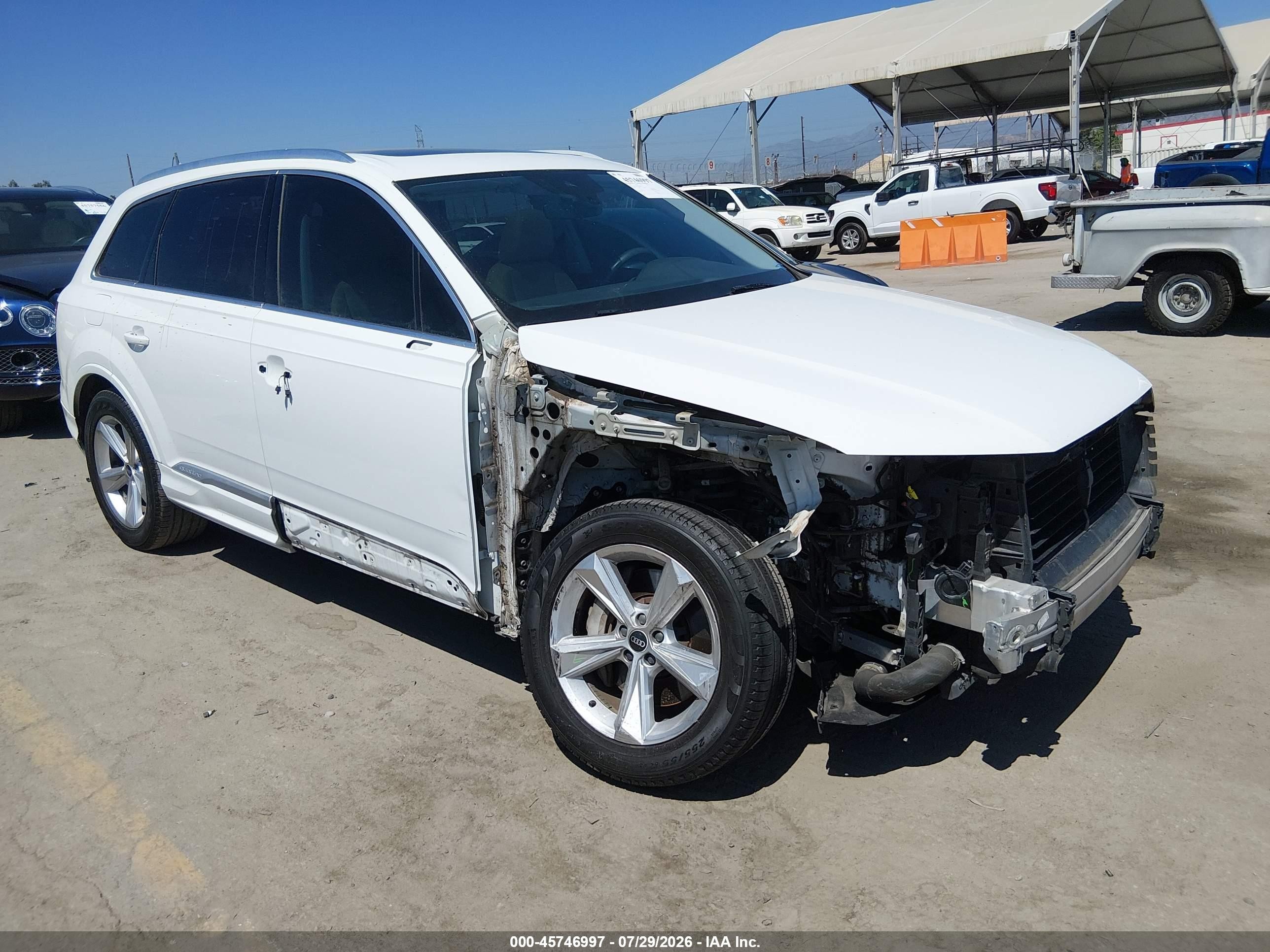 2021 Audi Q7 VIN WA1AJAF73MD015659 — IAAI salvage auction photo