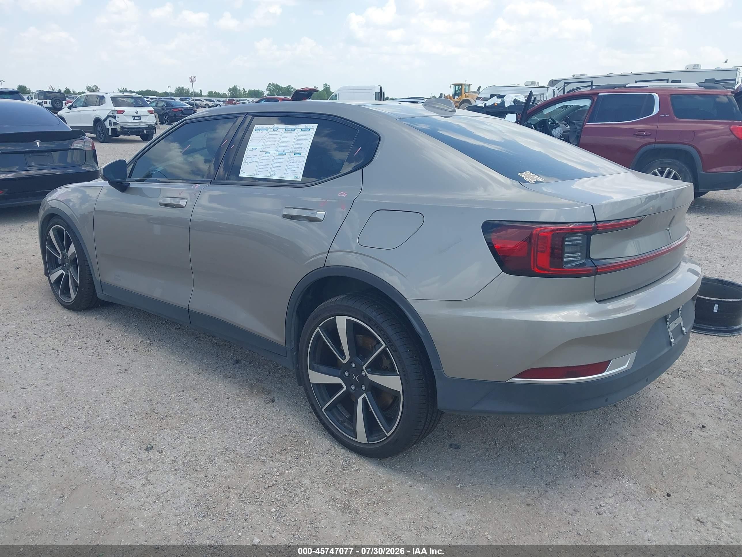 2022 Polestar 2 VIN LPSED3KA8NL055991 IAAI salvage auction — Side, Original (Texas), sold $10,300 on 2026-10-15 (photo 3)