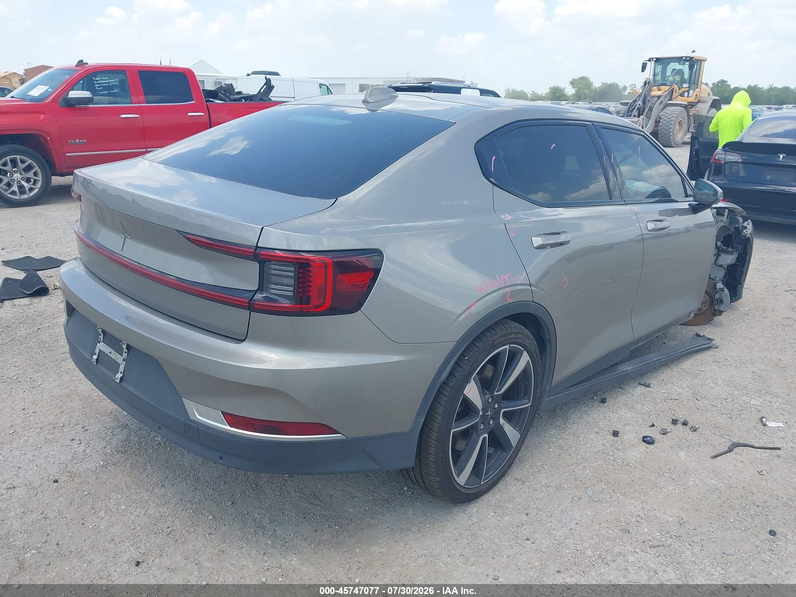 2022 Polestar 2 VIN LPSED3KA8NL055991 IAAI salvage auction — Side, Original (Texas), sold $10,300 on 2026-10-15 (photo 4)