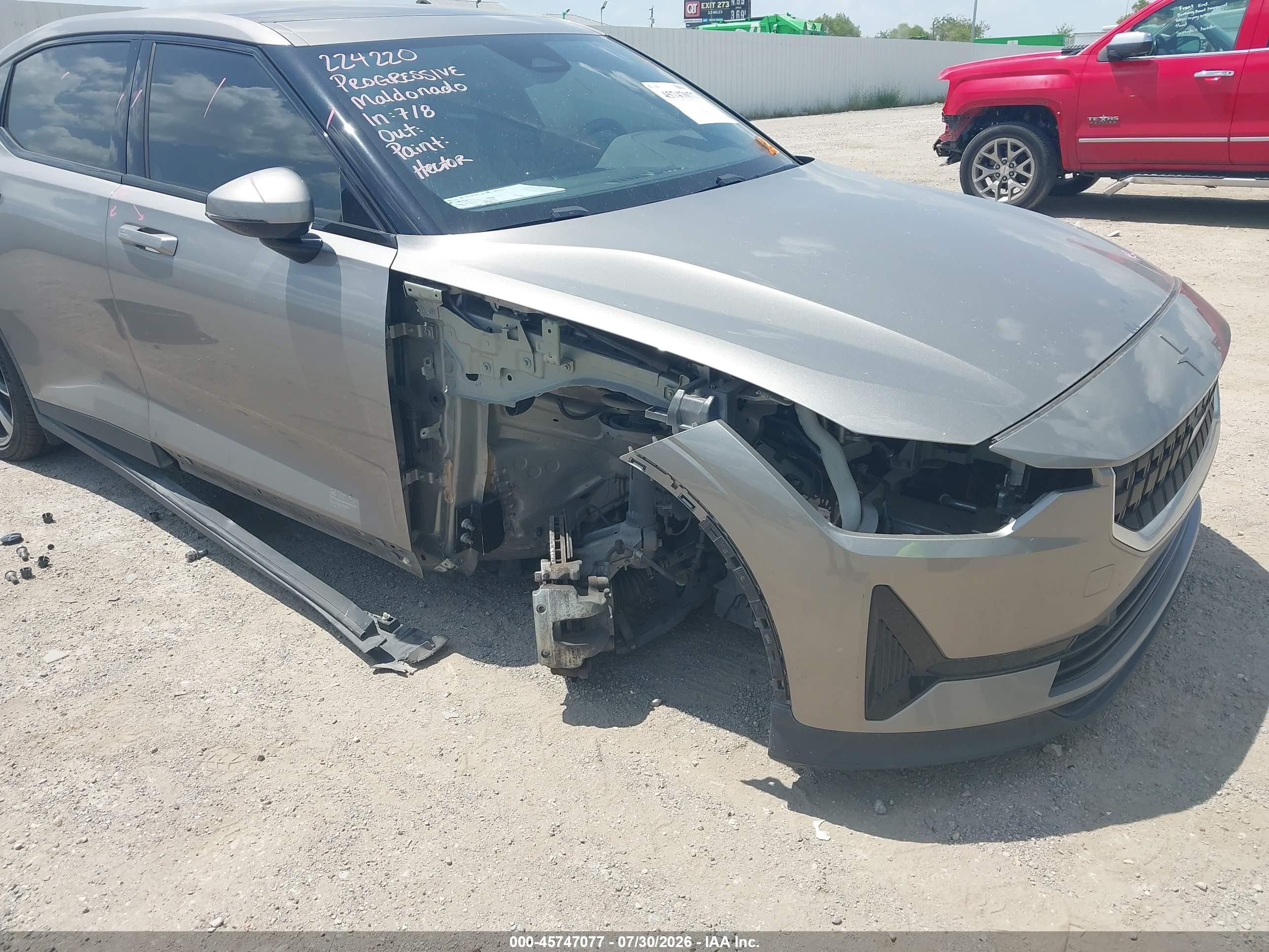 2022 Polestar 2 VIN LPSED3KA8NL055991 IAAI salvage auction — Side, Original (Texas), sold $10,300 on 2026-10-15 (photo 6)