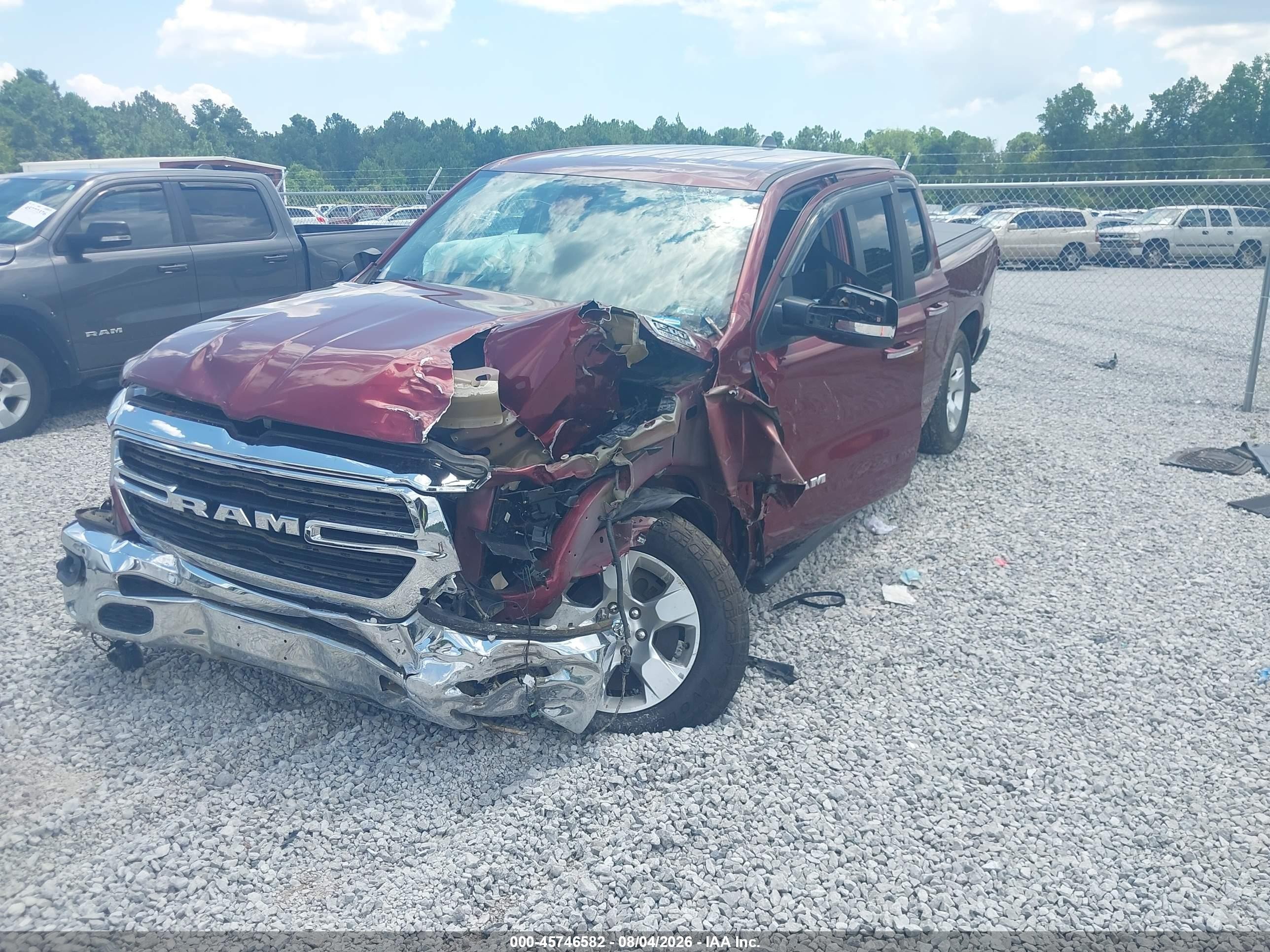 2019 Ram 1500 VIN 1C6SRFFT1KN668583 IAAI salvage auction — Unknown, Salvage (Alabama), sold $3,500 on 2026-09-03 (photo 2)