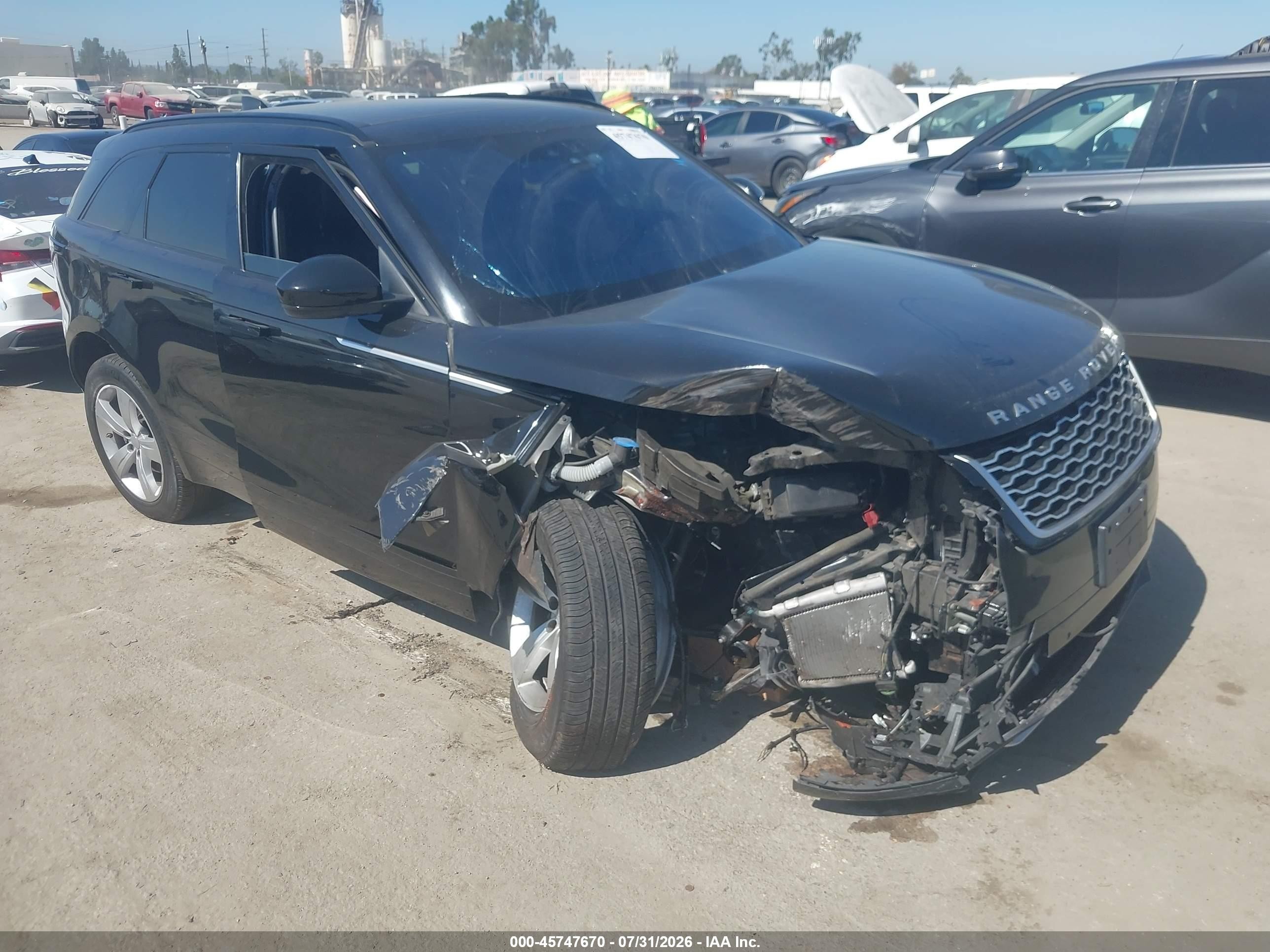 2020 Land Rover Range Rover Velar VIN SALYB2EX2LA286455 IAAI salvage auction — Side, Salvage (California), sold $4,050 on 2026-09-13 (photo 1)