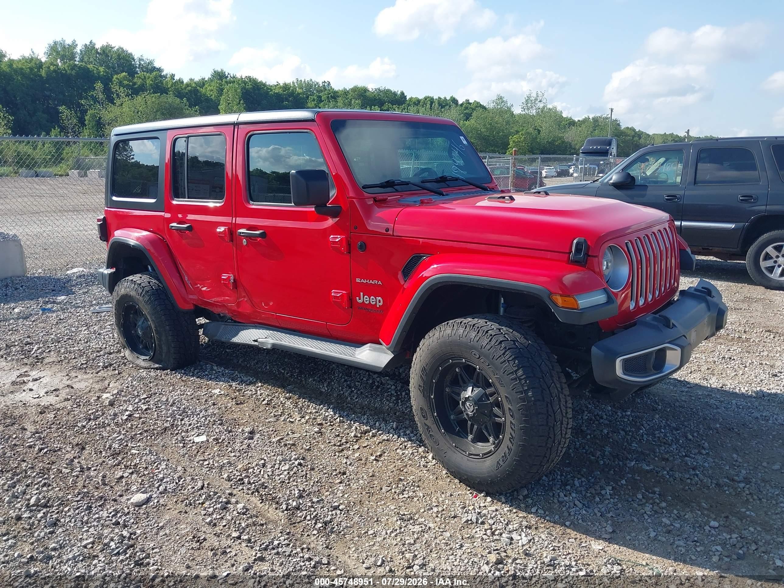 2018 Jeep Wrangler Unlimited VIN 1C4HJXEN2JW199046 — IAAI salvage auction photo