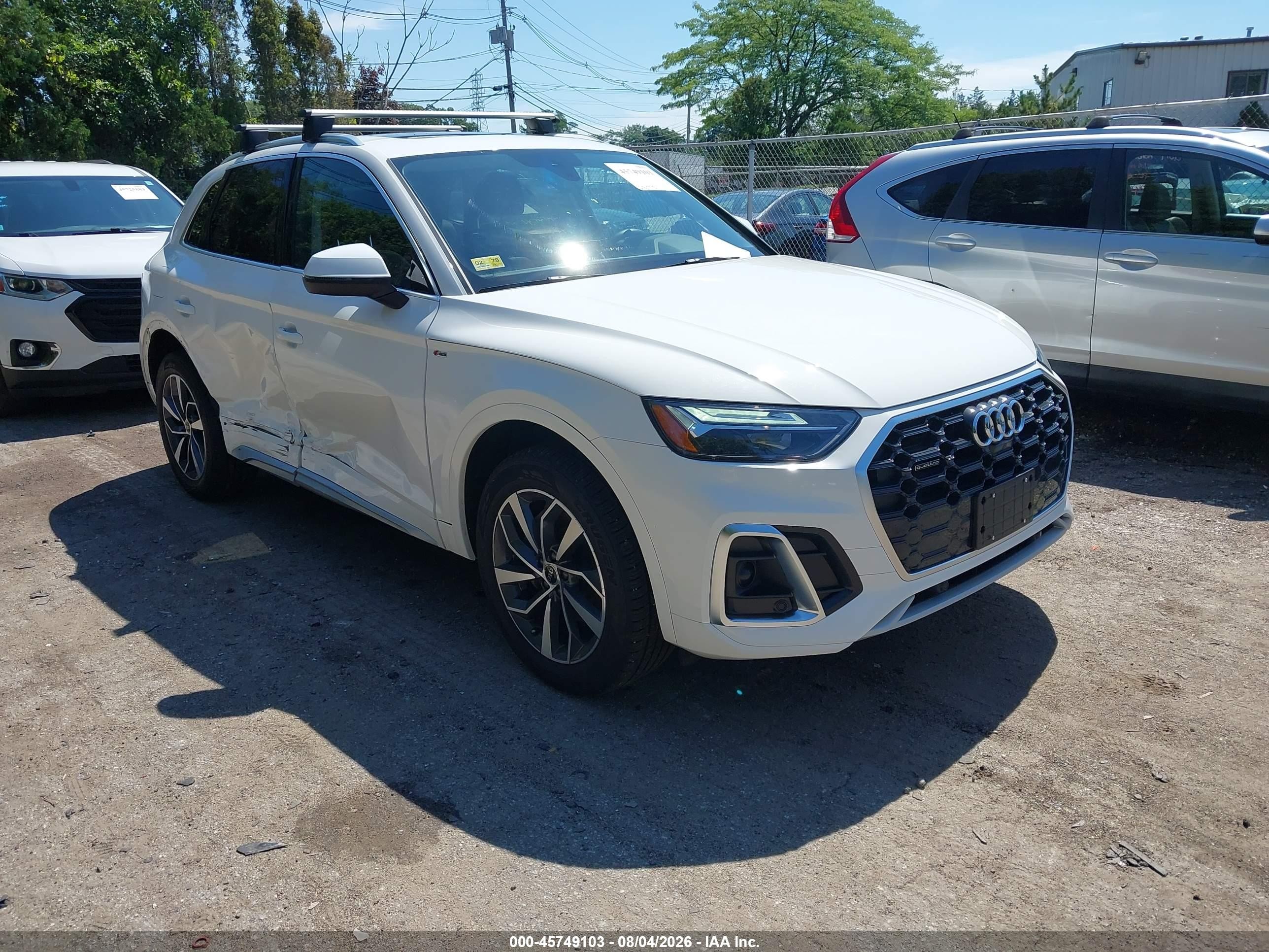 2023 Audi Q5 VIN WA1EAAFY7P2088561 IAAI salvage auction — Suspension, Salvage (Rhode Island), sold $13,800 on 2026-09-12 (photo 1)