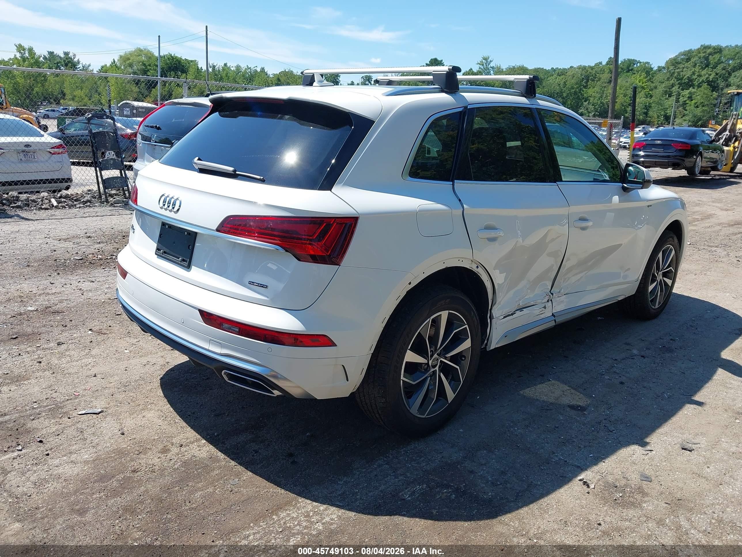 2023 Audi Q5 VIN WA1EAAFY7P2088561 IAAI salvage auction — Suspension, Salvage (Rhode Island), sold $13,800 on 2026-09-12 (photo 4)