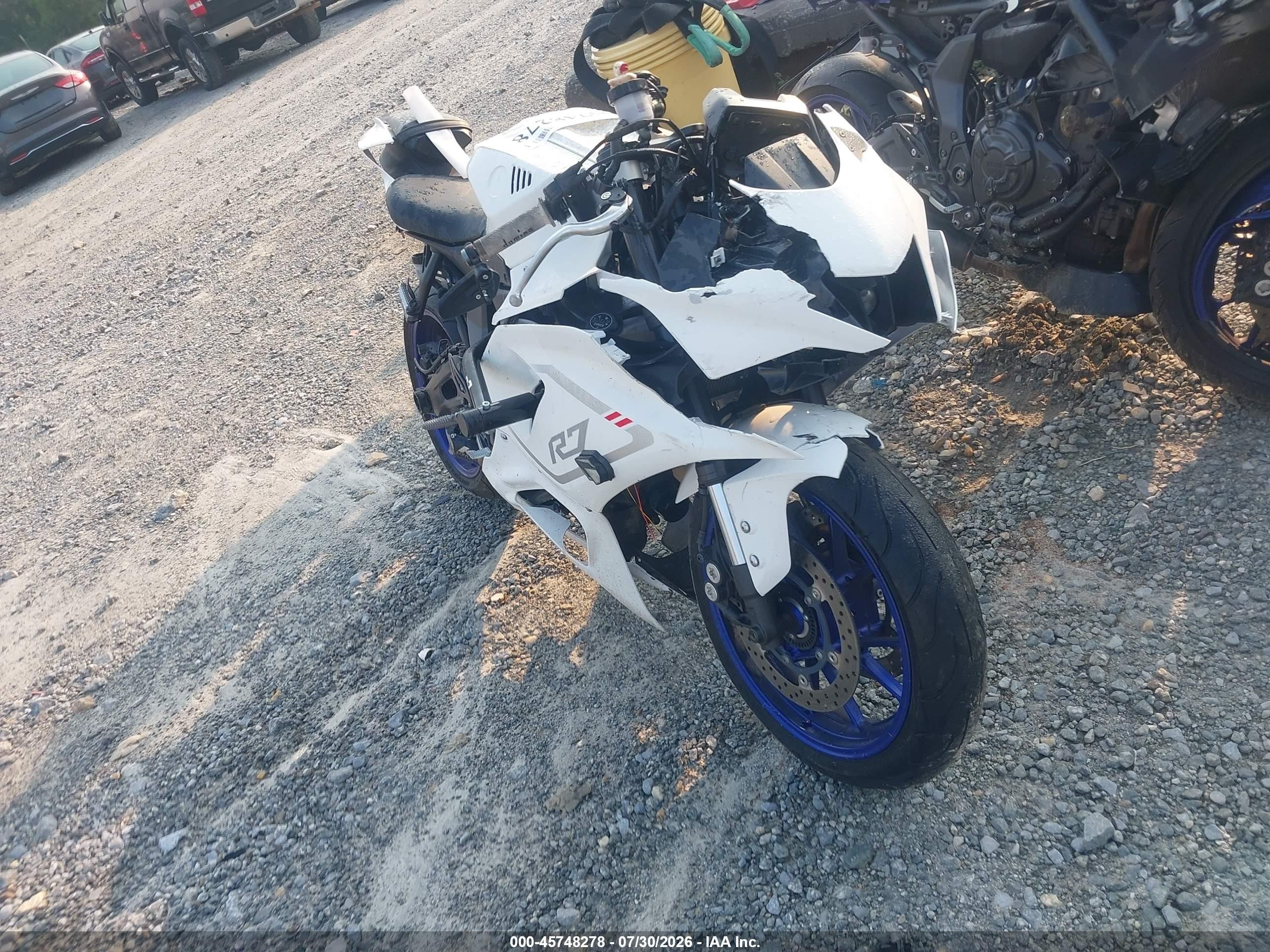 2022 Yamaha Yzf VIN JYARM38E6NA002023 IAAI salvage auction — Front End, Salvage (Georgia), sold $1,575 on 2026-09-09 (photo 1)