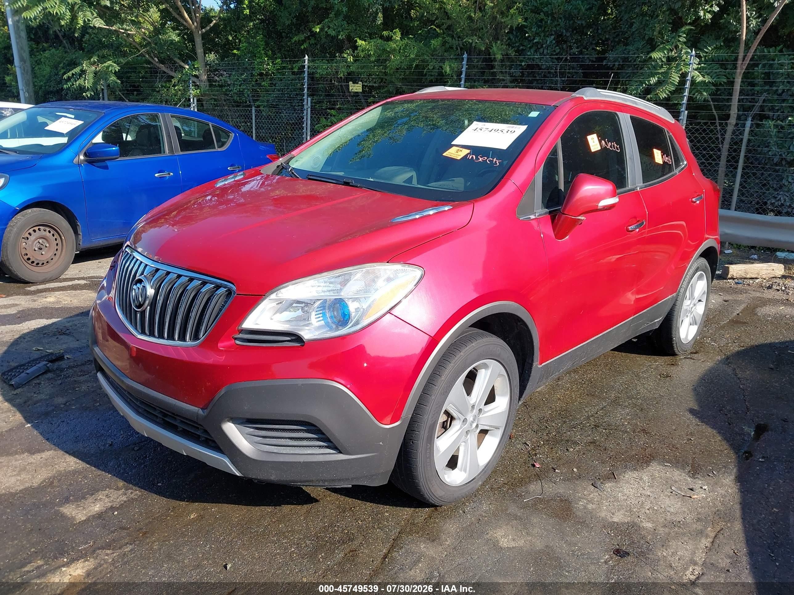 2016 Buick Encore VIN KL4CJASB8GB568567 IAAI salvage auction — Biohazard/Chemical, Wait Title, sold $750 on 2026-09-20 (photo 2)