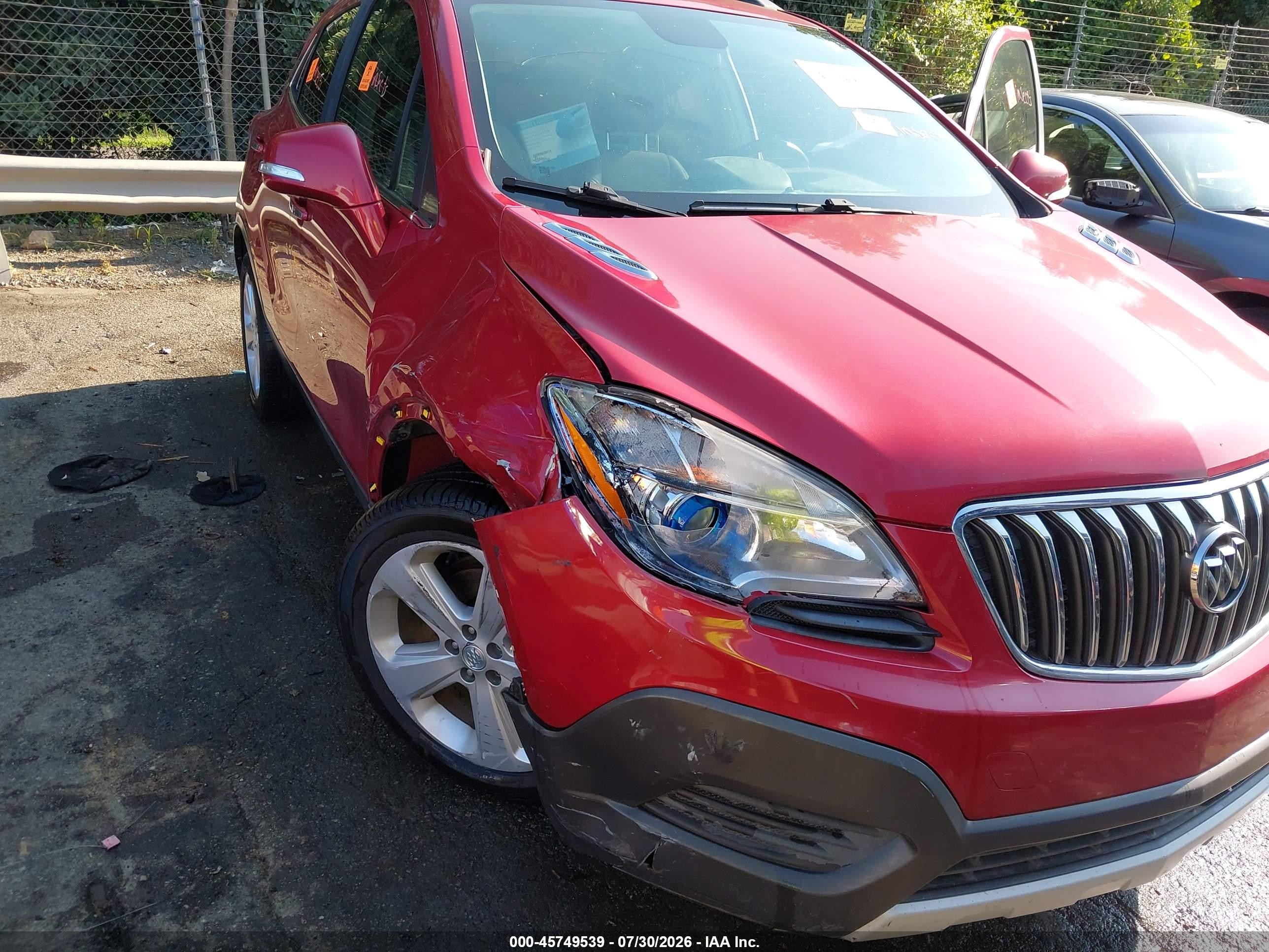2016 Buick Encore VIN KL4CJASB8GB568567 IAAI salvage auction — Biohazard/Chemical, Wait Title, sold $750 on 2026-09-20 (photo 6)