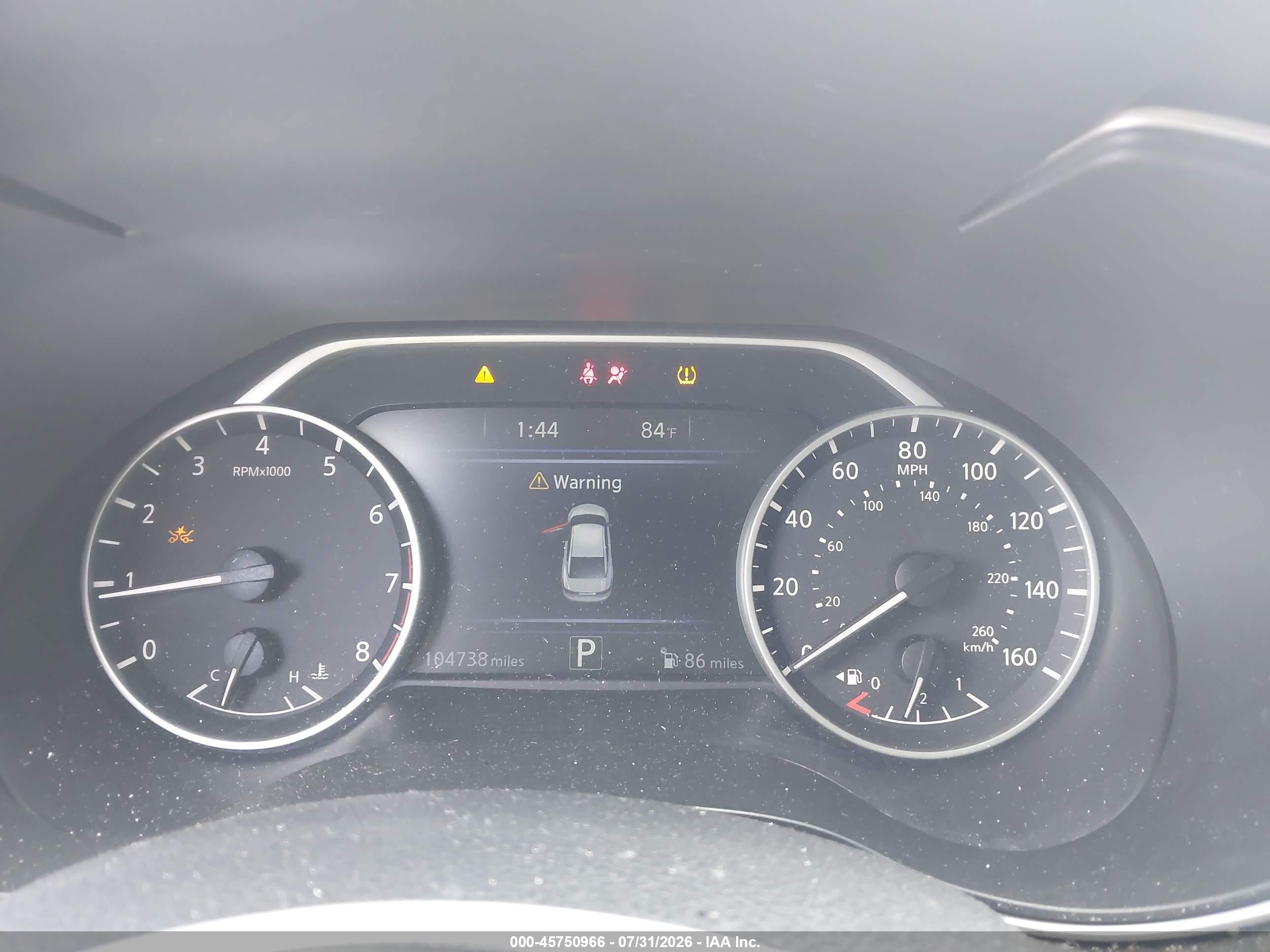 2019 Nissan Maxima VIN 1N4AA6AV9KC373785 IAAI salvage auction — Front End, Mv-907A (New York), sold $1,800 on 2026-09-14 (photo 7)