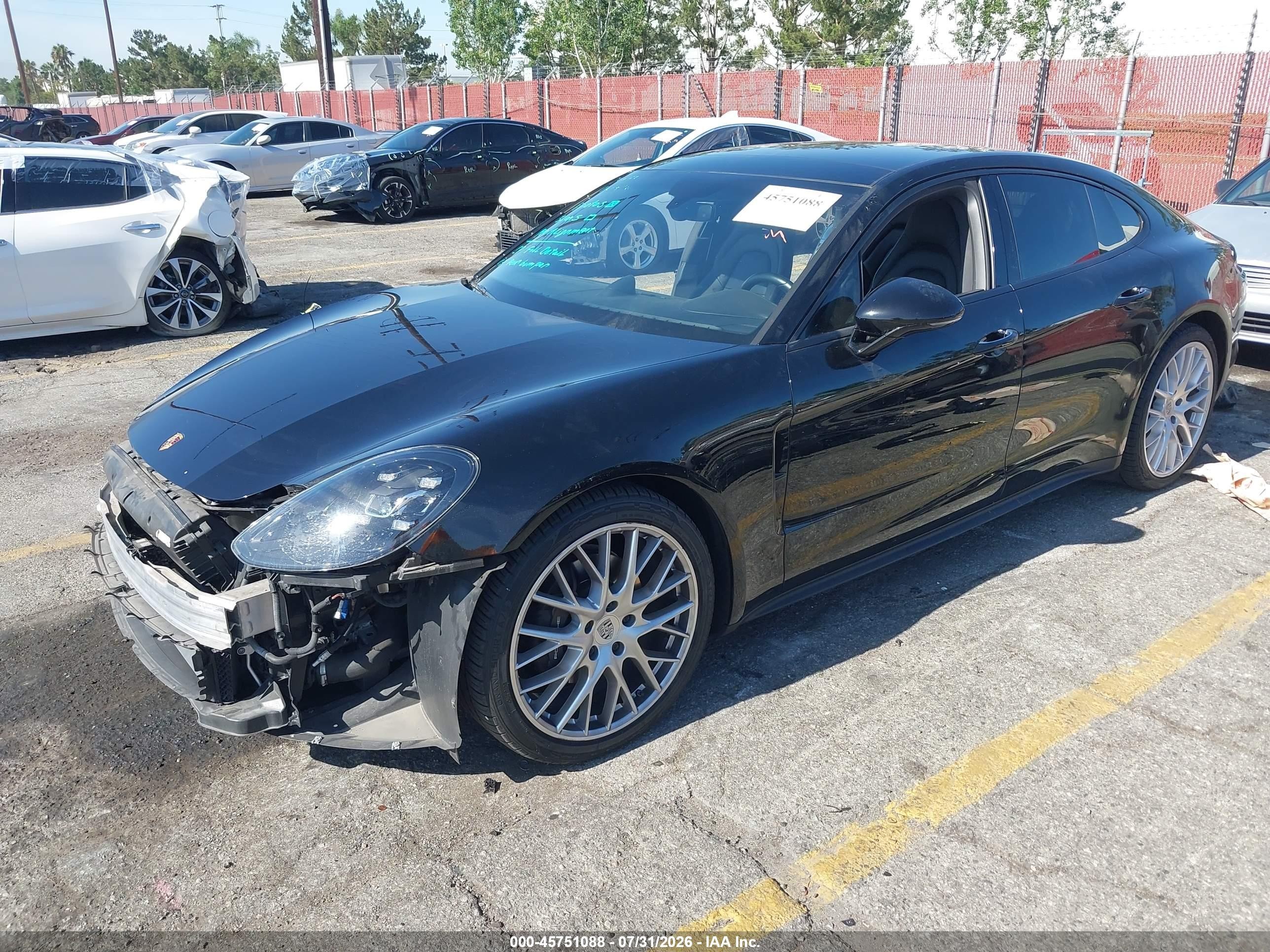 2018 Porsche Panamera VIN WP0AA2A75JL119588 IAAI salvage auction — Front End, Salvage (California), sold $14,300 on 2026-09-24 (photo 2)