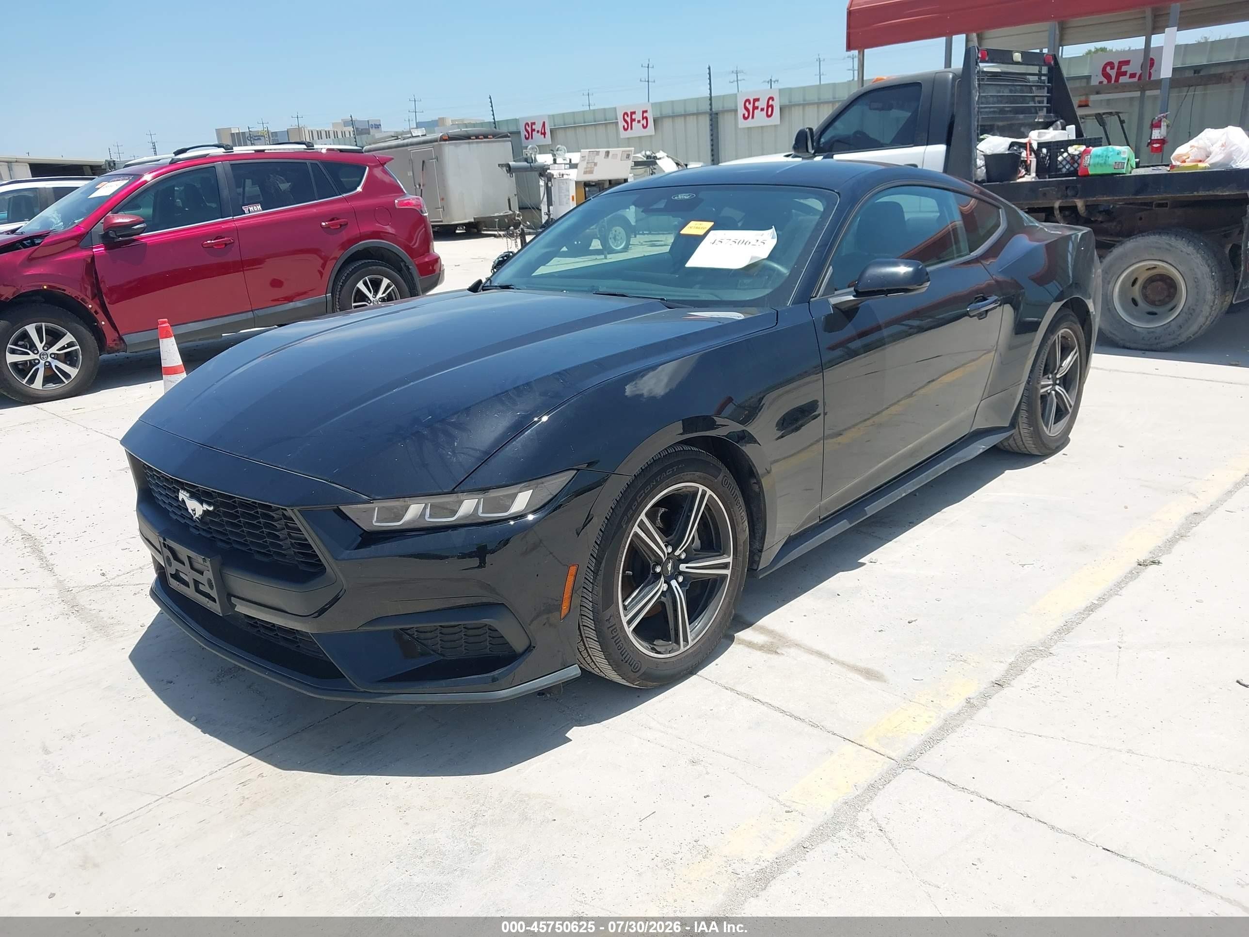 2024 Ford Mustang VIN 1FA6P8TH7R5140428 IAAI salvage auction — Side, Original (Texas), sold $17,100 on 2026-09-25 (photo 2)