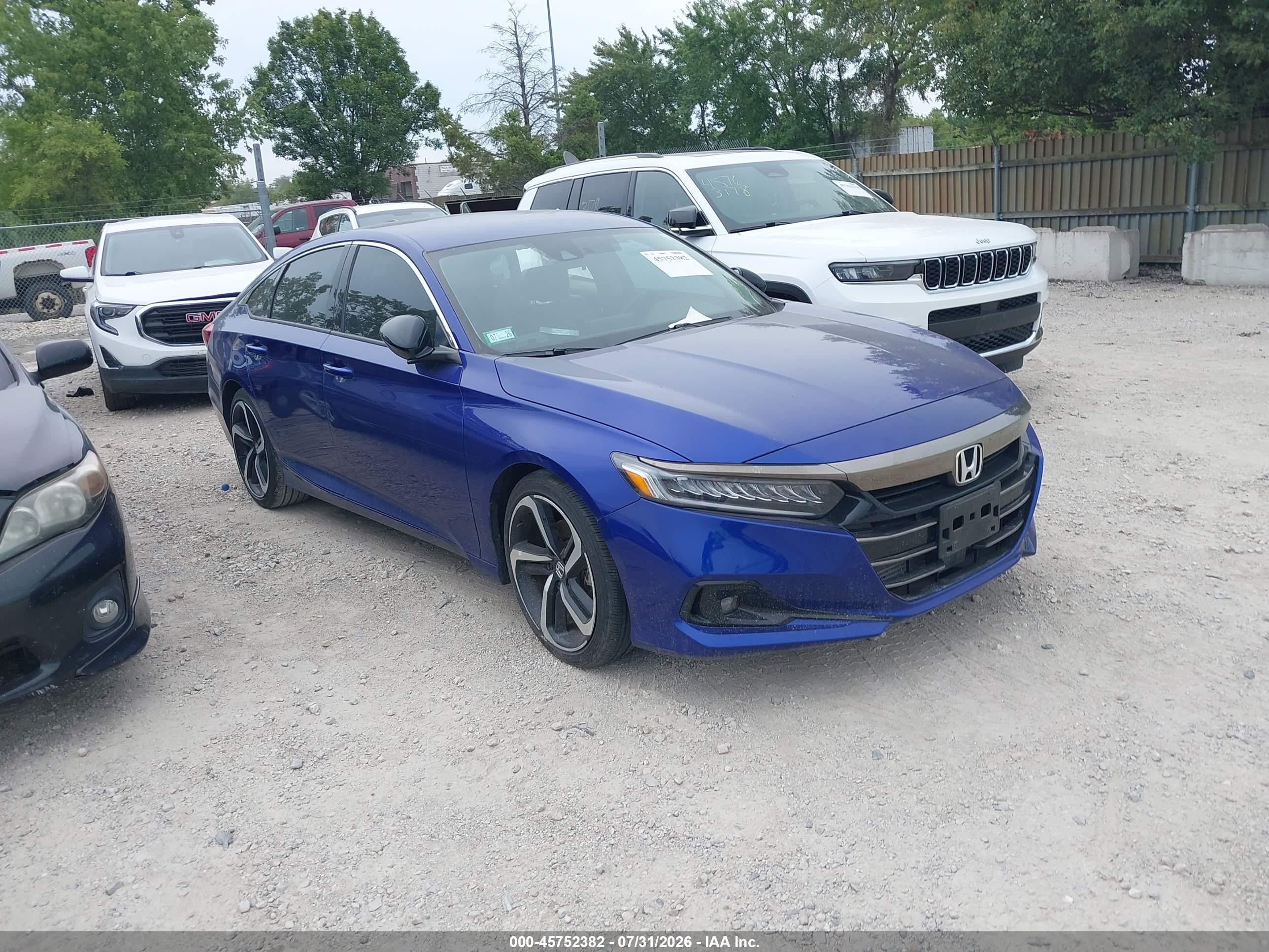 2021 Honda Accord VIN 1HGCV1F46MA090884 — IAAI salvage auction photo