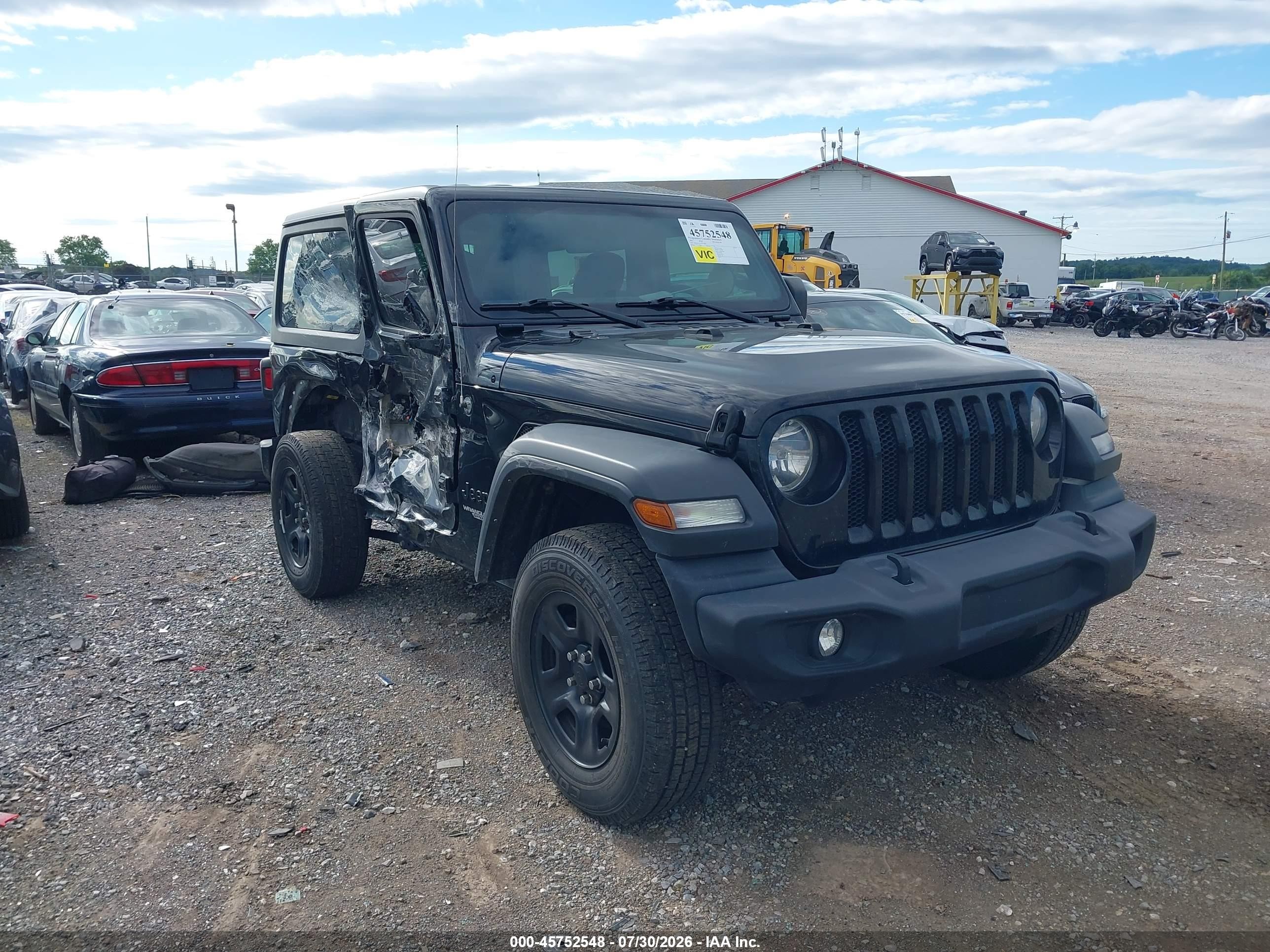 2021 Jeep Wrangler VIN 1C4GJXAN5MW773872 — IAAI salvage auction photo