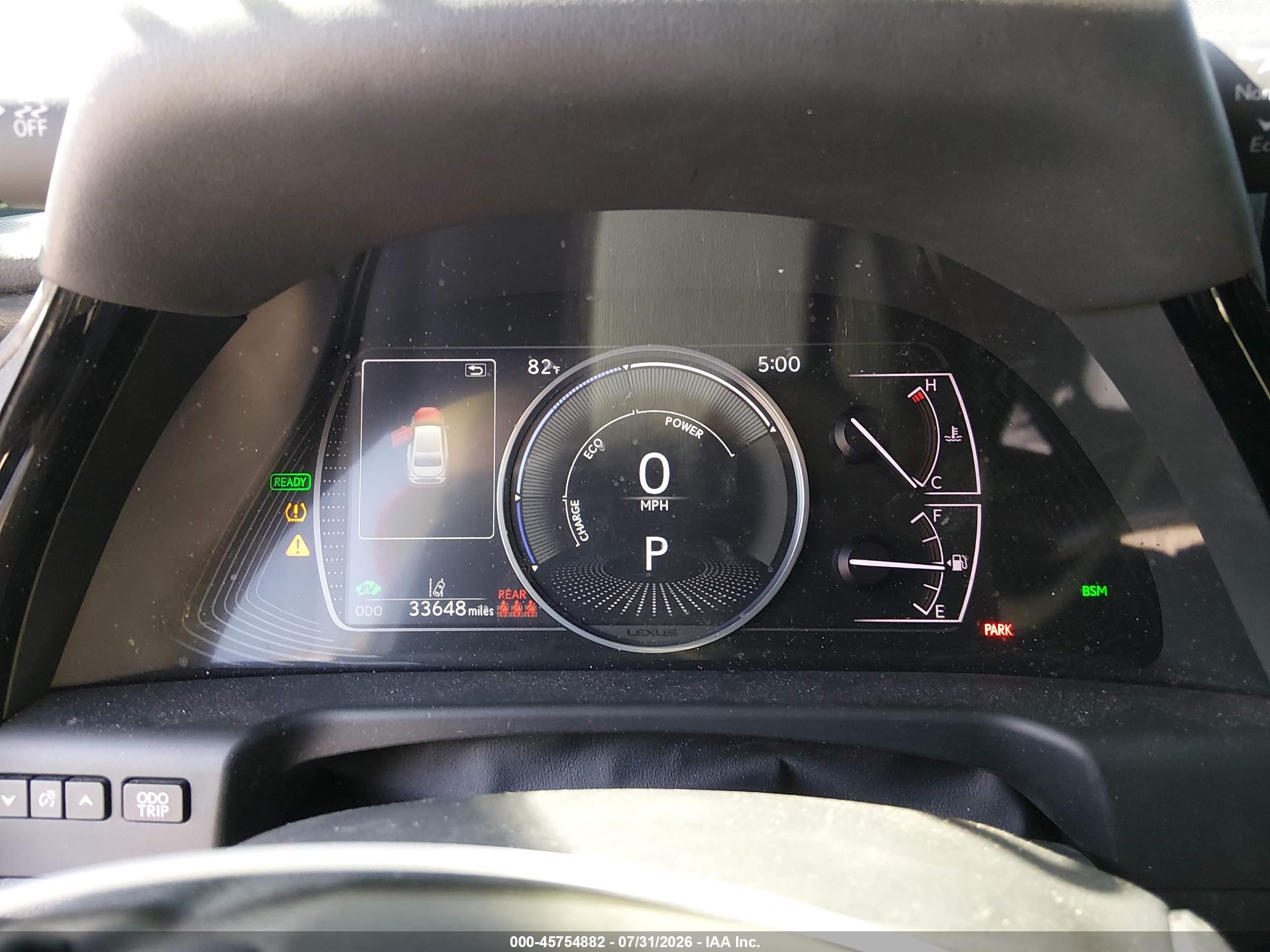 2024 Lexus ES VIN 58ADA1C16RU037654 IAAI salvage auction — Unknown, Salvage (California), sold $13,300 on 2026-09-25 (photo 7)