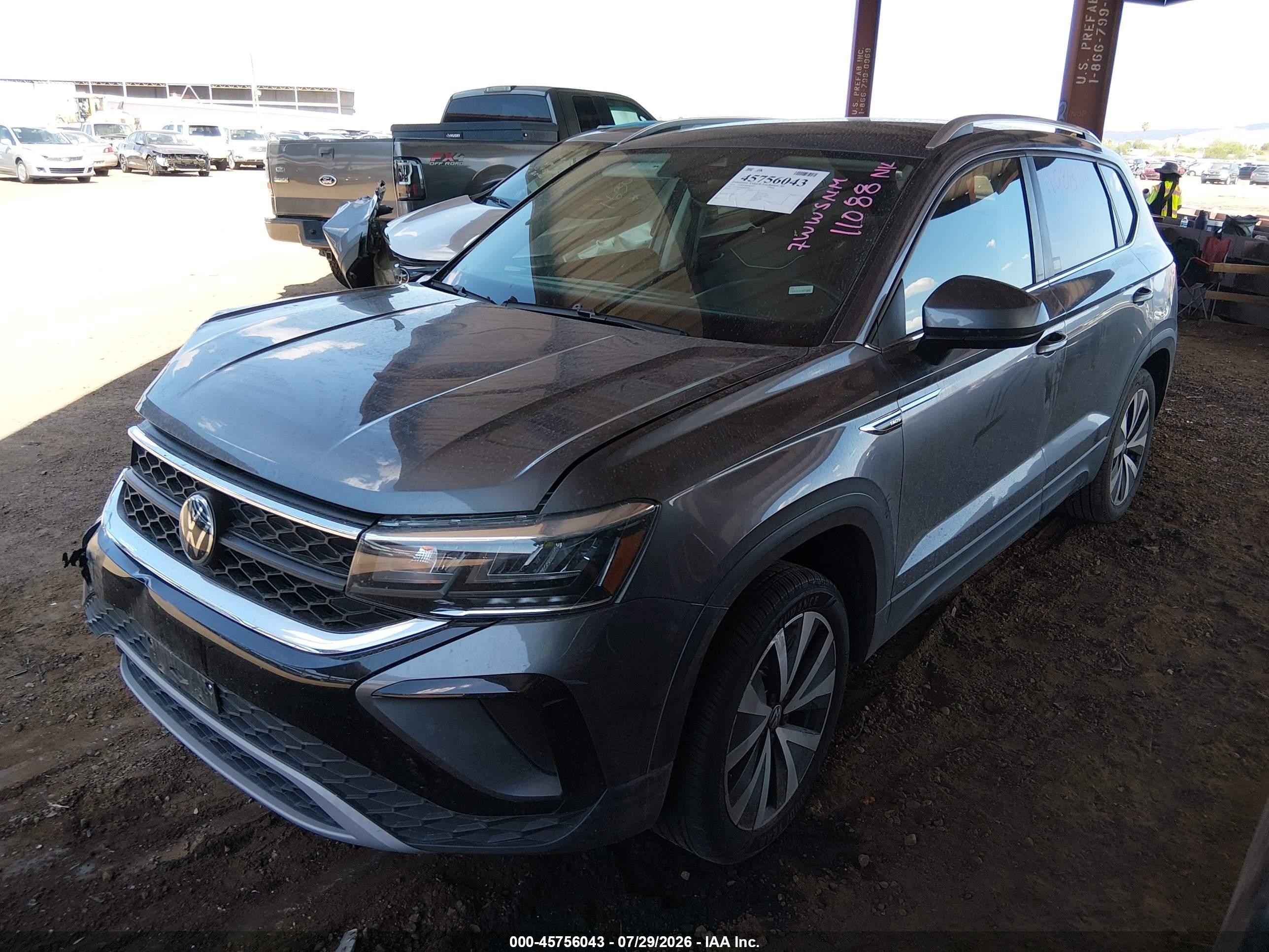 2024 Volkswagen Taos VIN 3VVSX7B28RM048689 IAAI salvage auction — Front End, Enterprise Vehicles Clear Only (Washington), sold $8,100 on 2026-08-27 (photo 2)