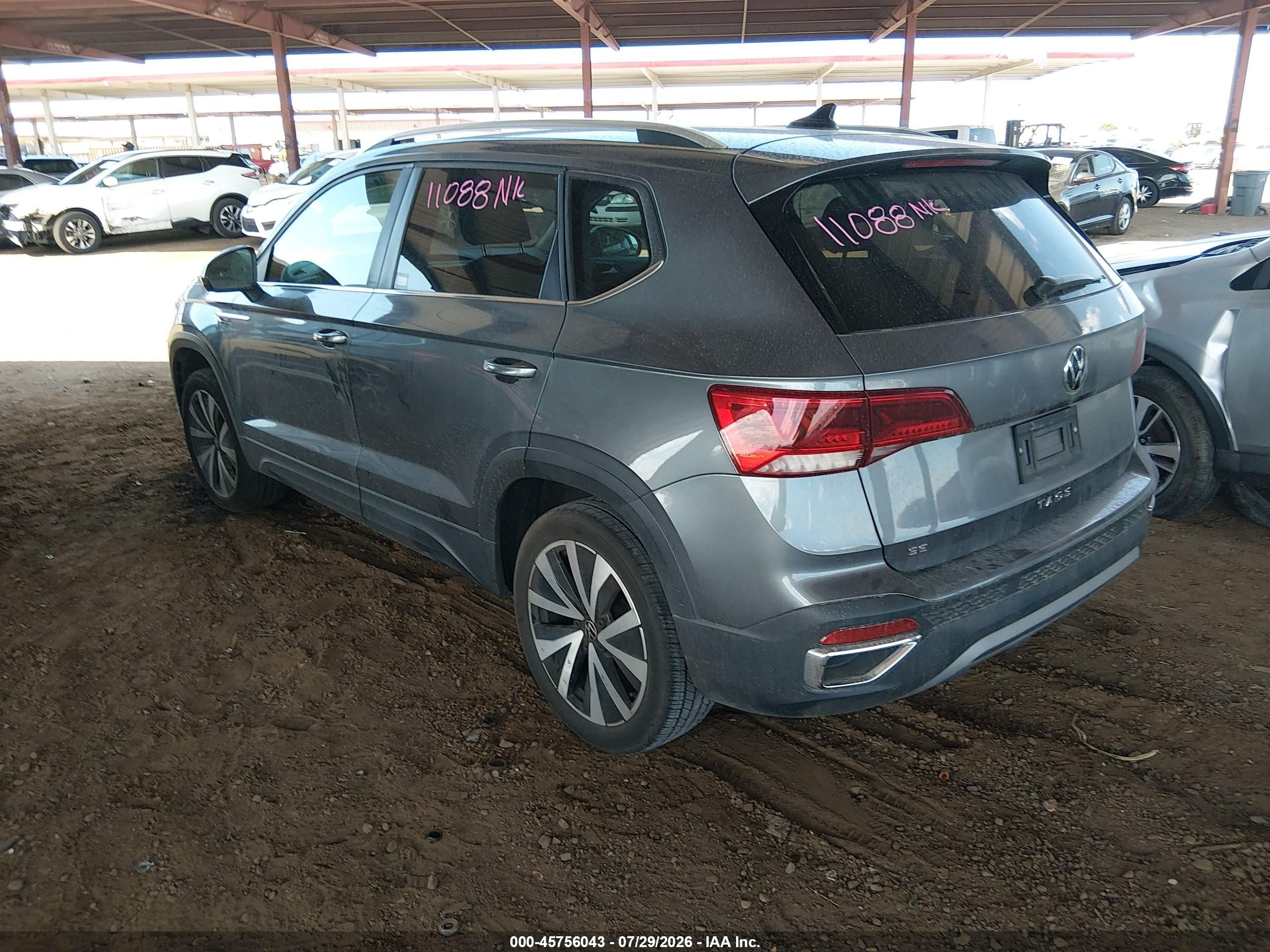2024 Volkswagen Taos VIN 3VVSX7B28RM048689 IAAI salvage auction — Front End, Enterprise Vehicles Clear Only (Washington), sold $8,100 on 2026-08-27 (photo 3)