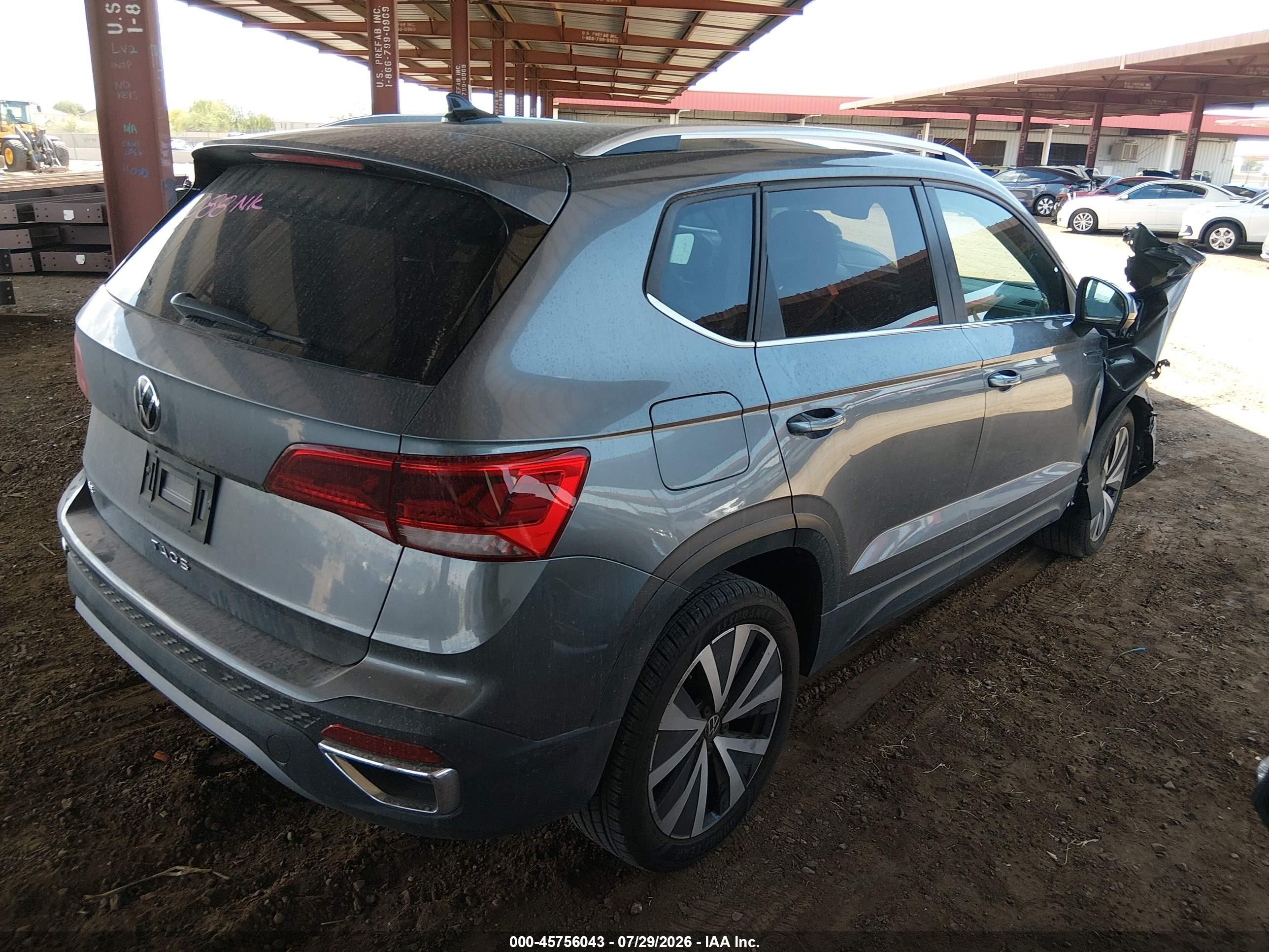 2024 Volkswagen Taos VIN 3VVSX7B28RM048689 IAAI salvage auction — Front End, Enterprise Vehicles Clear Only (Washington), sold $8,100 on 2026-08-27 (photo 4)